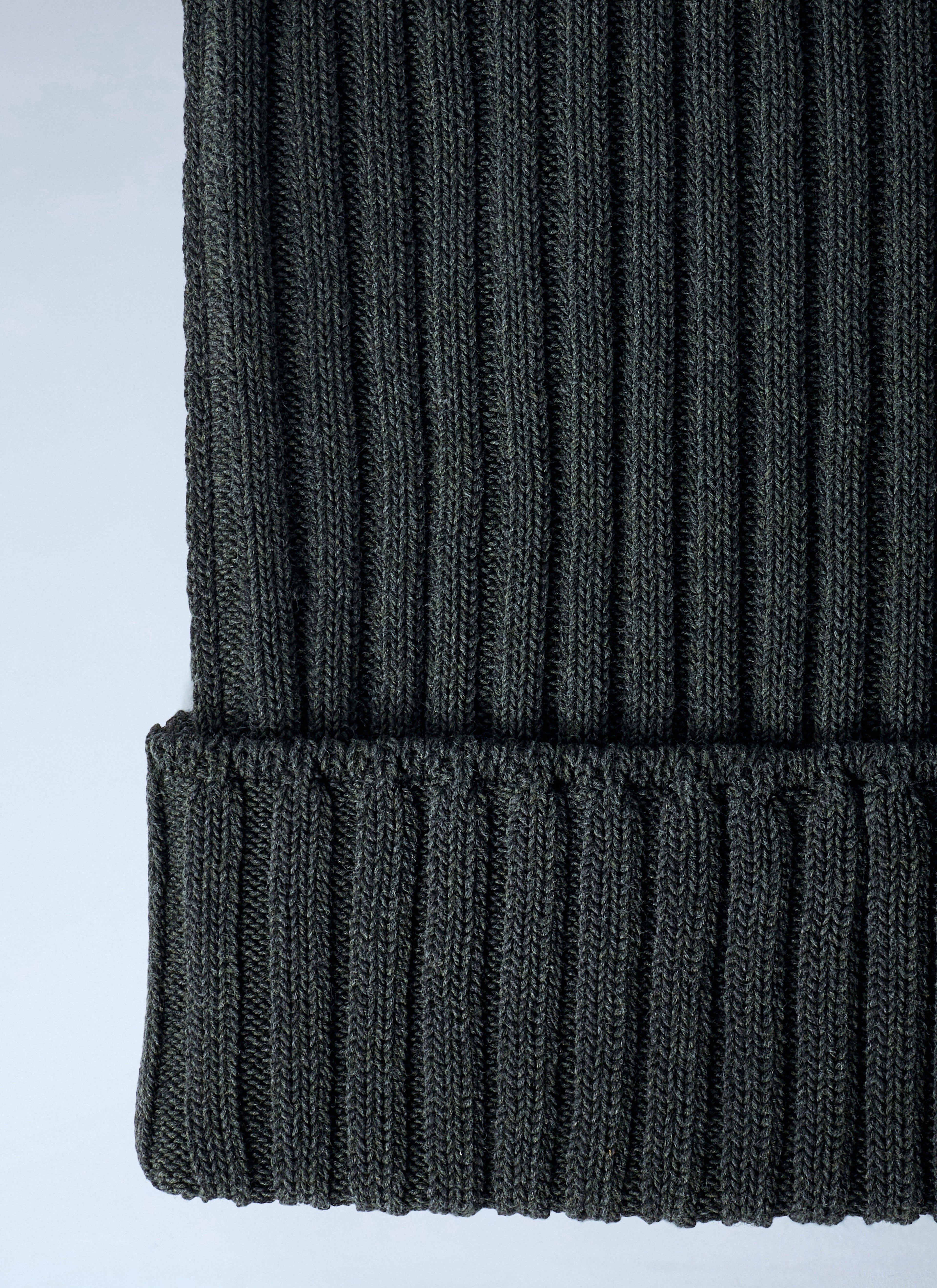 Ribbed Square Beanie Hat