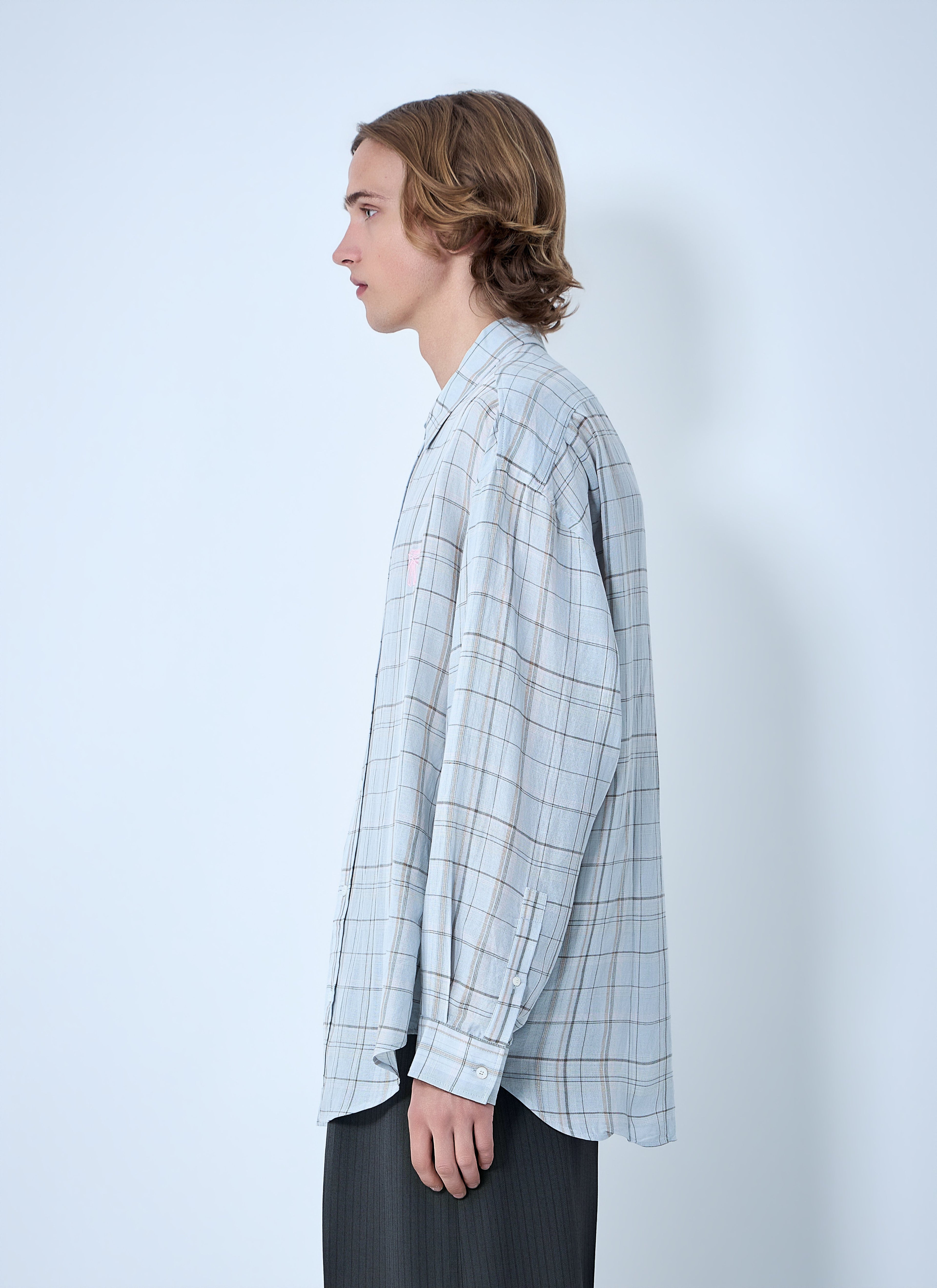 Plaid Button-Up Shirt