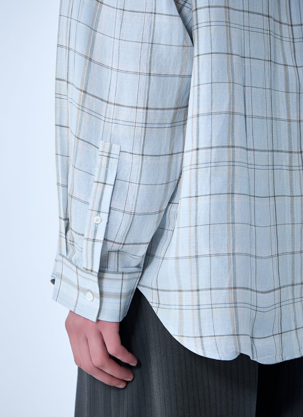 Plaid Button-Up Shirt