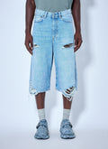 Distressed Denim Shorts