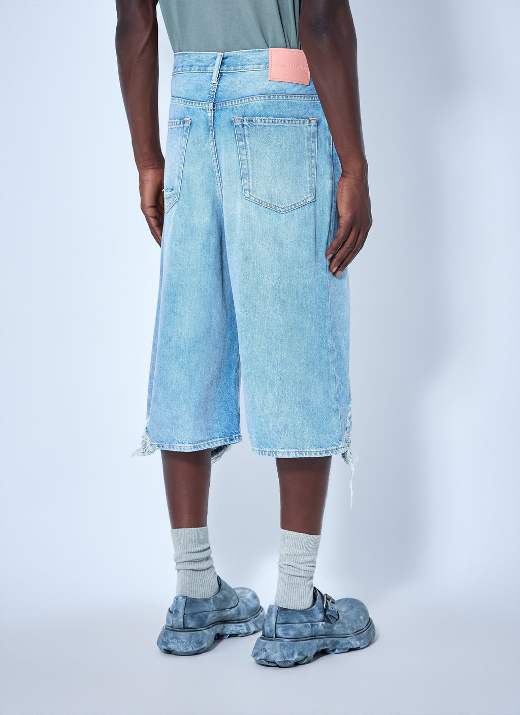 Distressed Denim Shorts