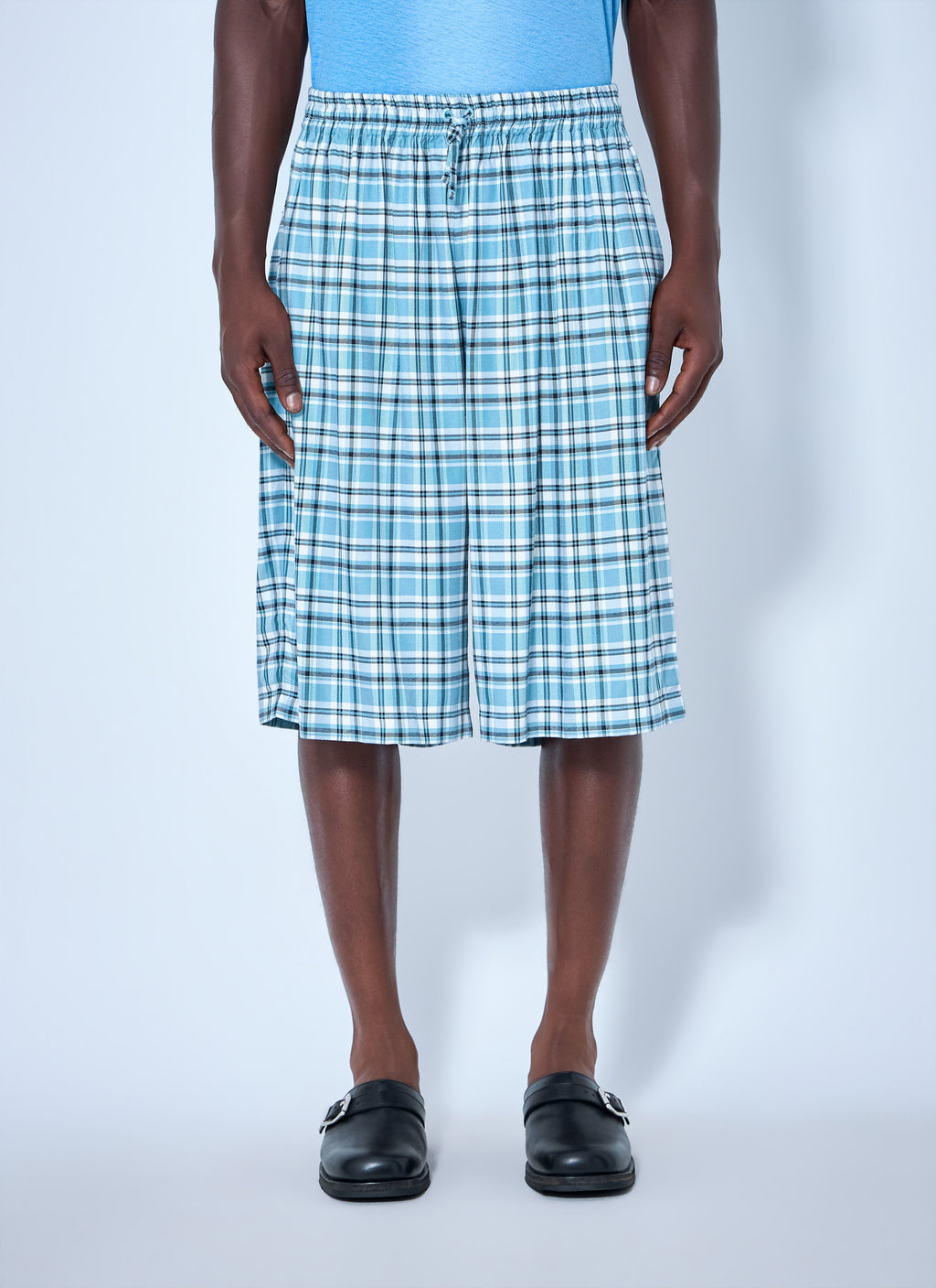 Casual Flannel Check Shorts