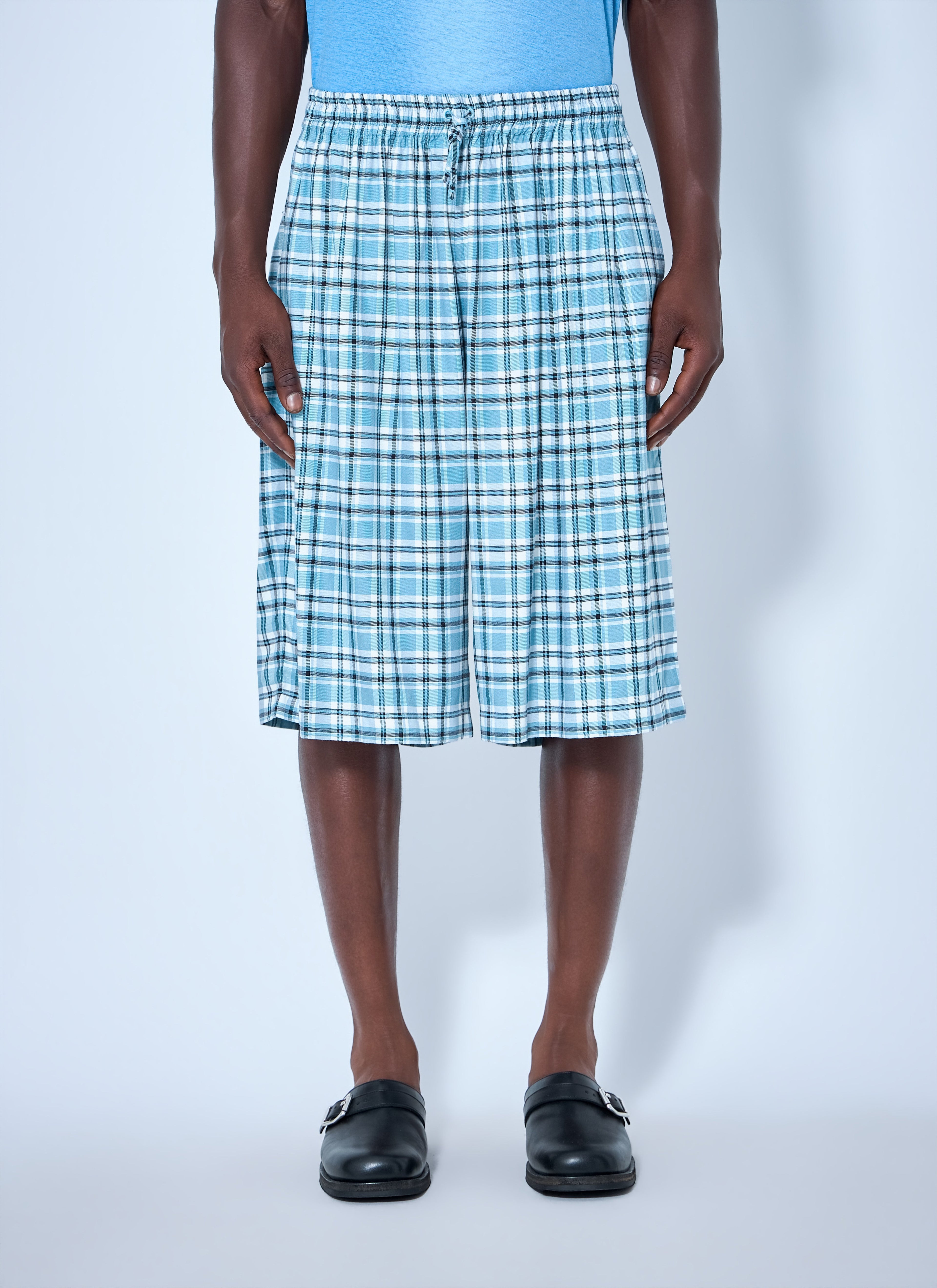 Casual Flannel Check Shorts