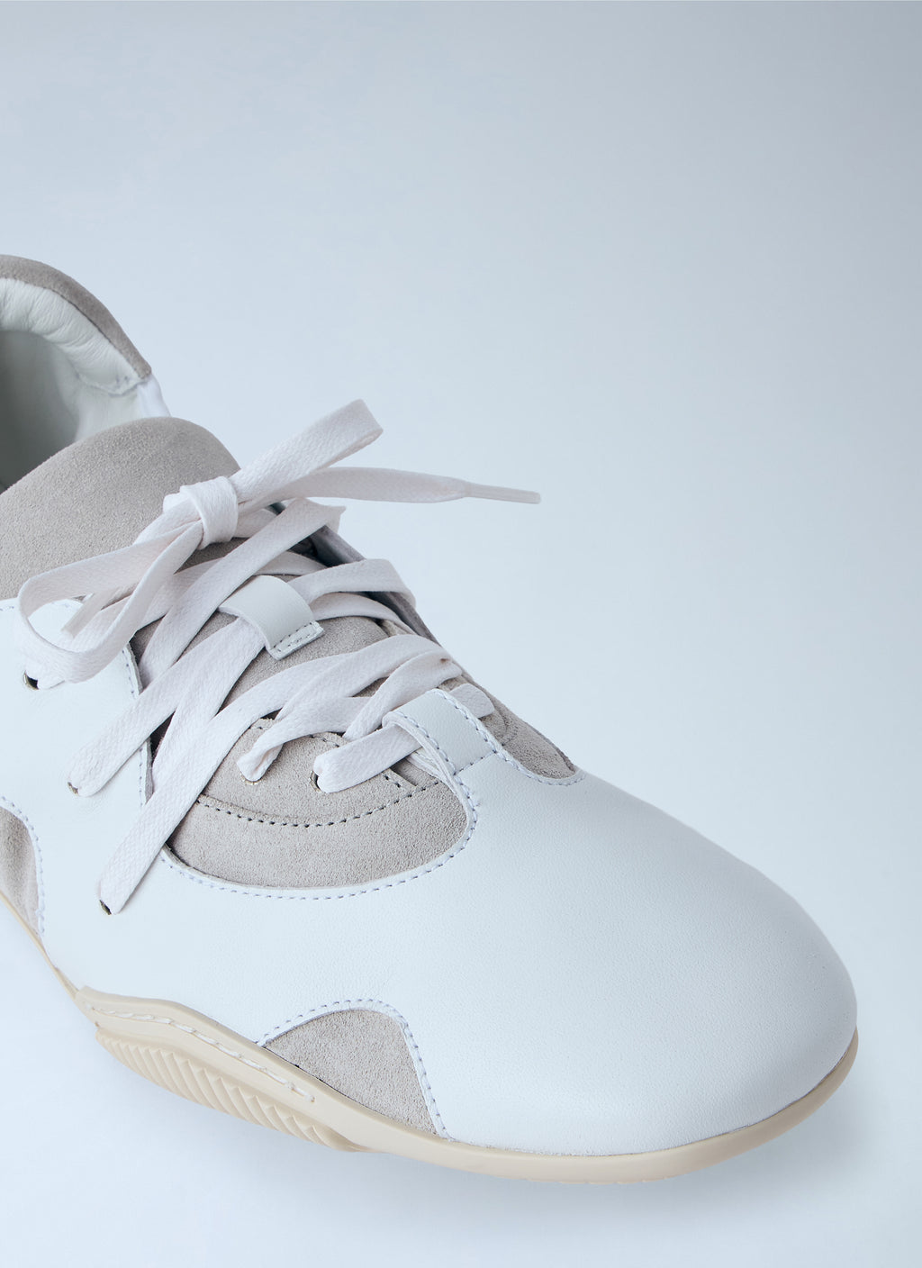 Leather Lace-Up Sneakers