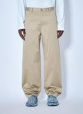 Cotton Satin Tailored Trousers