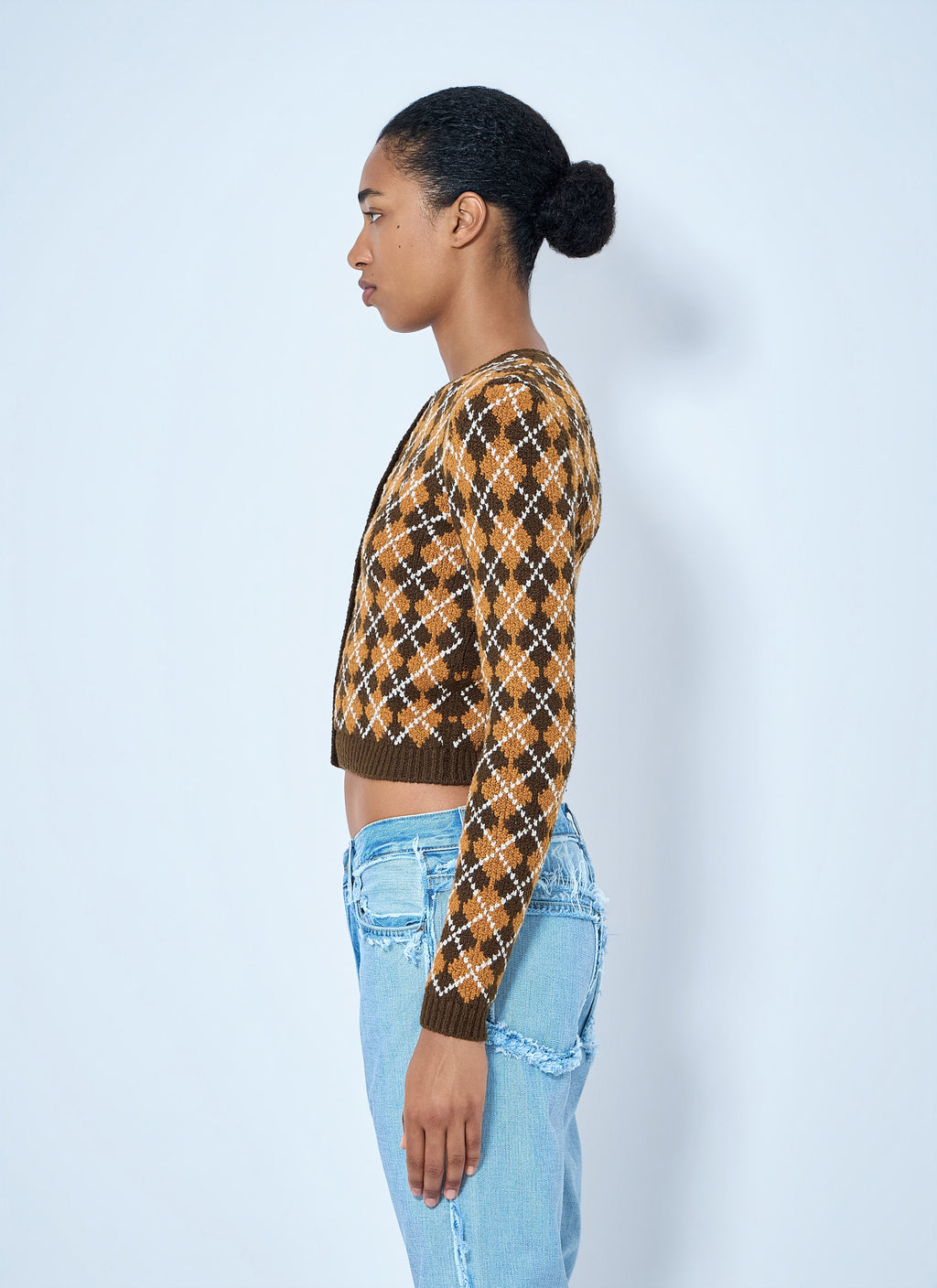 Argyle Knit Cardigan