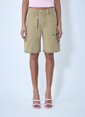 Frayed Hem Denim Shorts