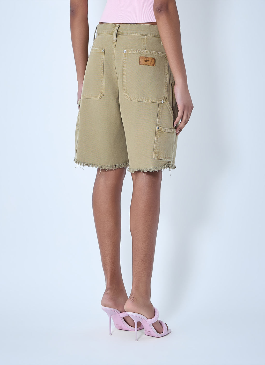 Frayed Hem Denim Shorts