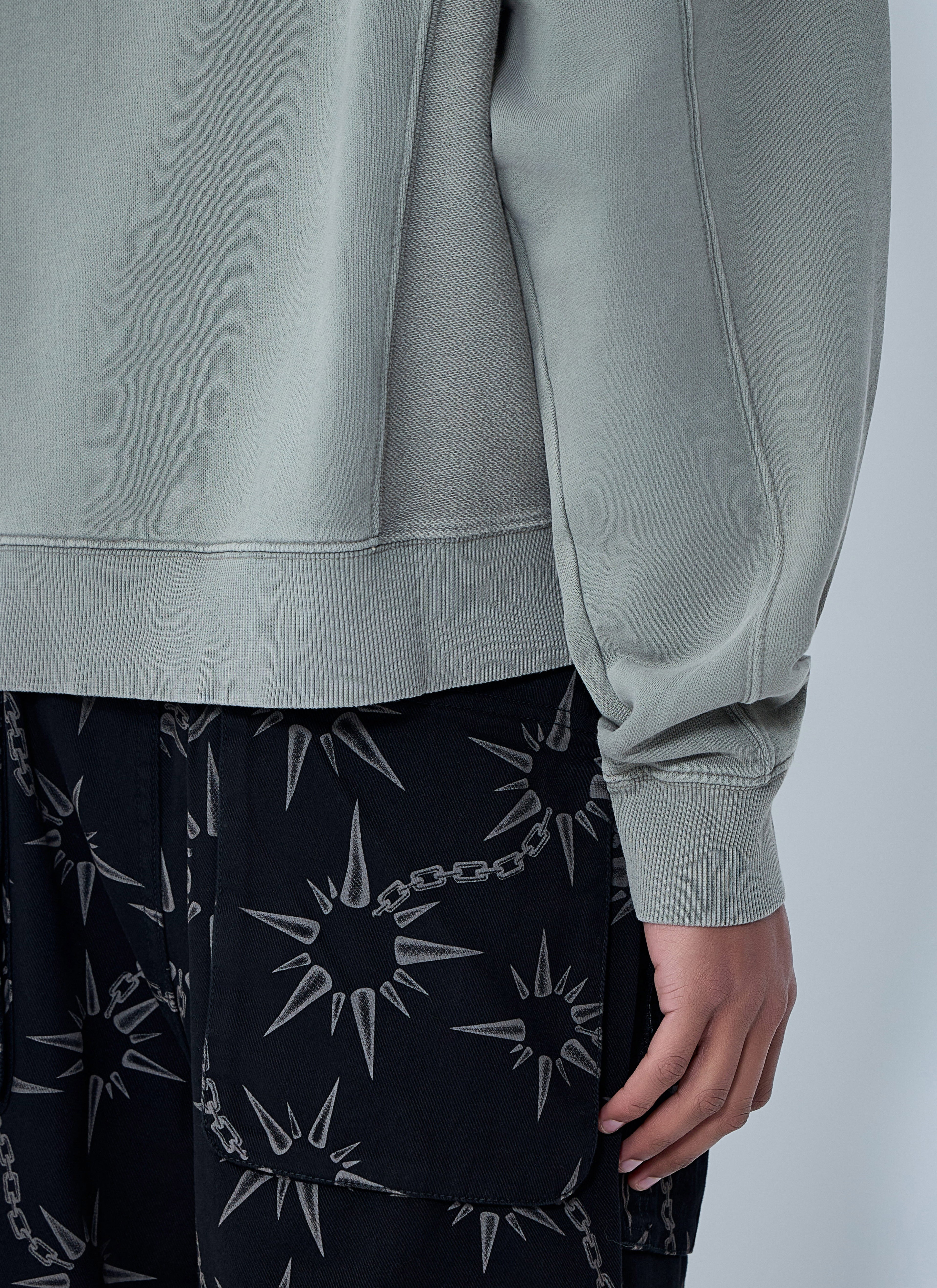 Graphic Motif Hooded Sweatshirt