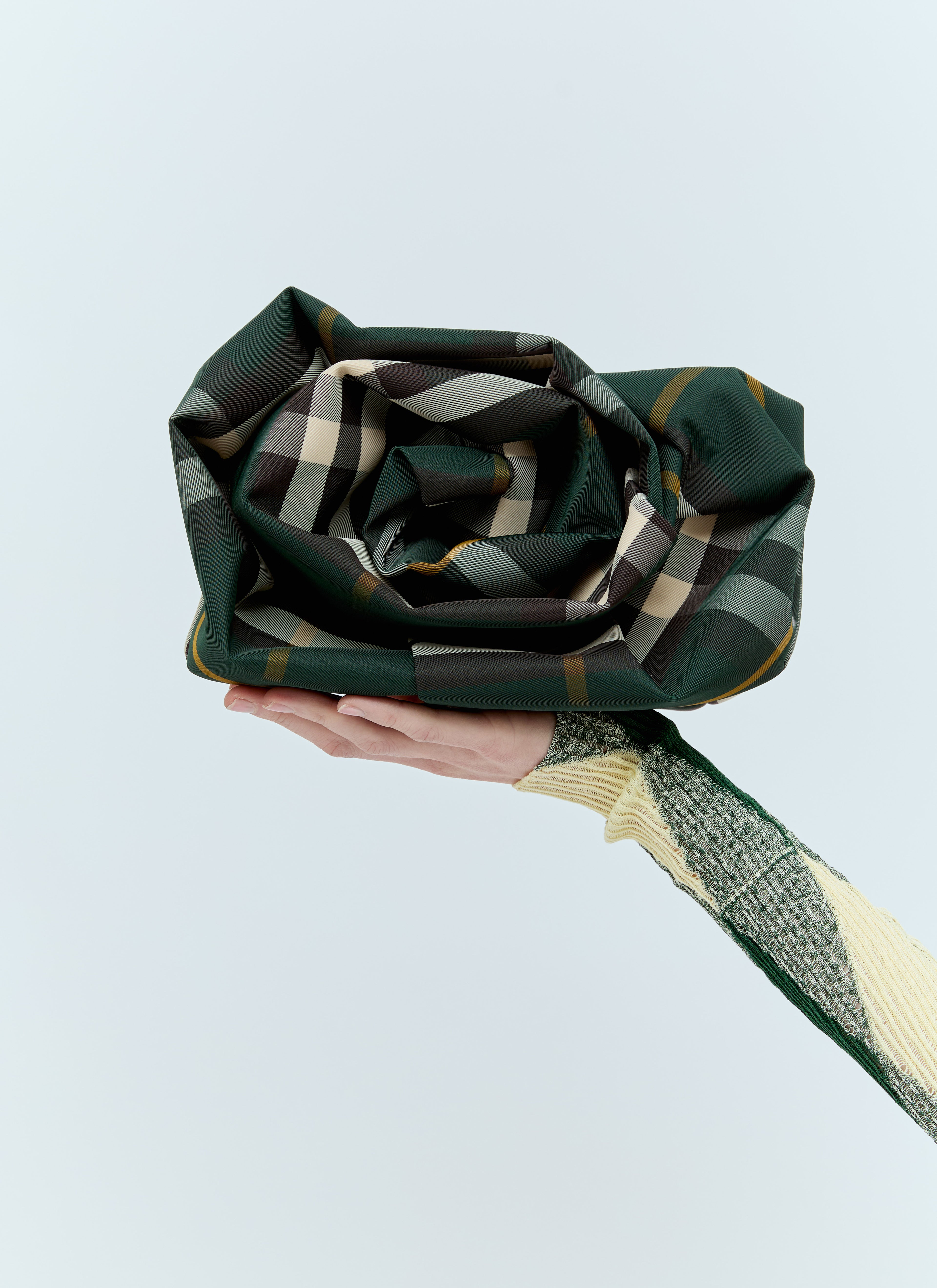Rose Check Clutch