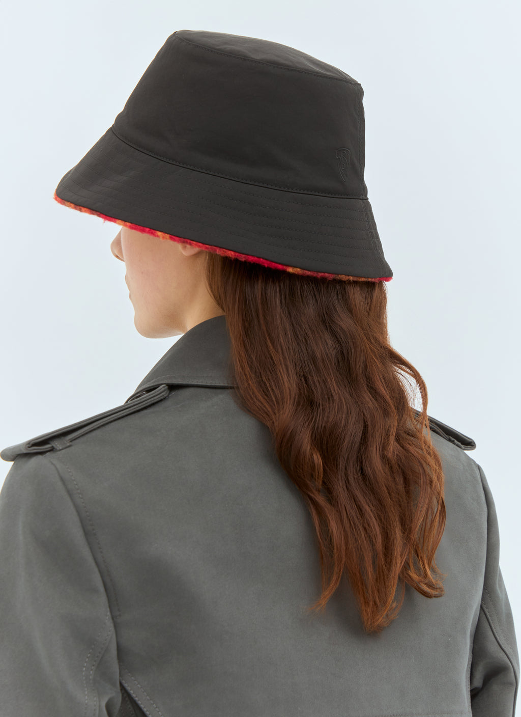 Reversible Check Fleece Bucket Hat