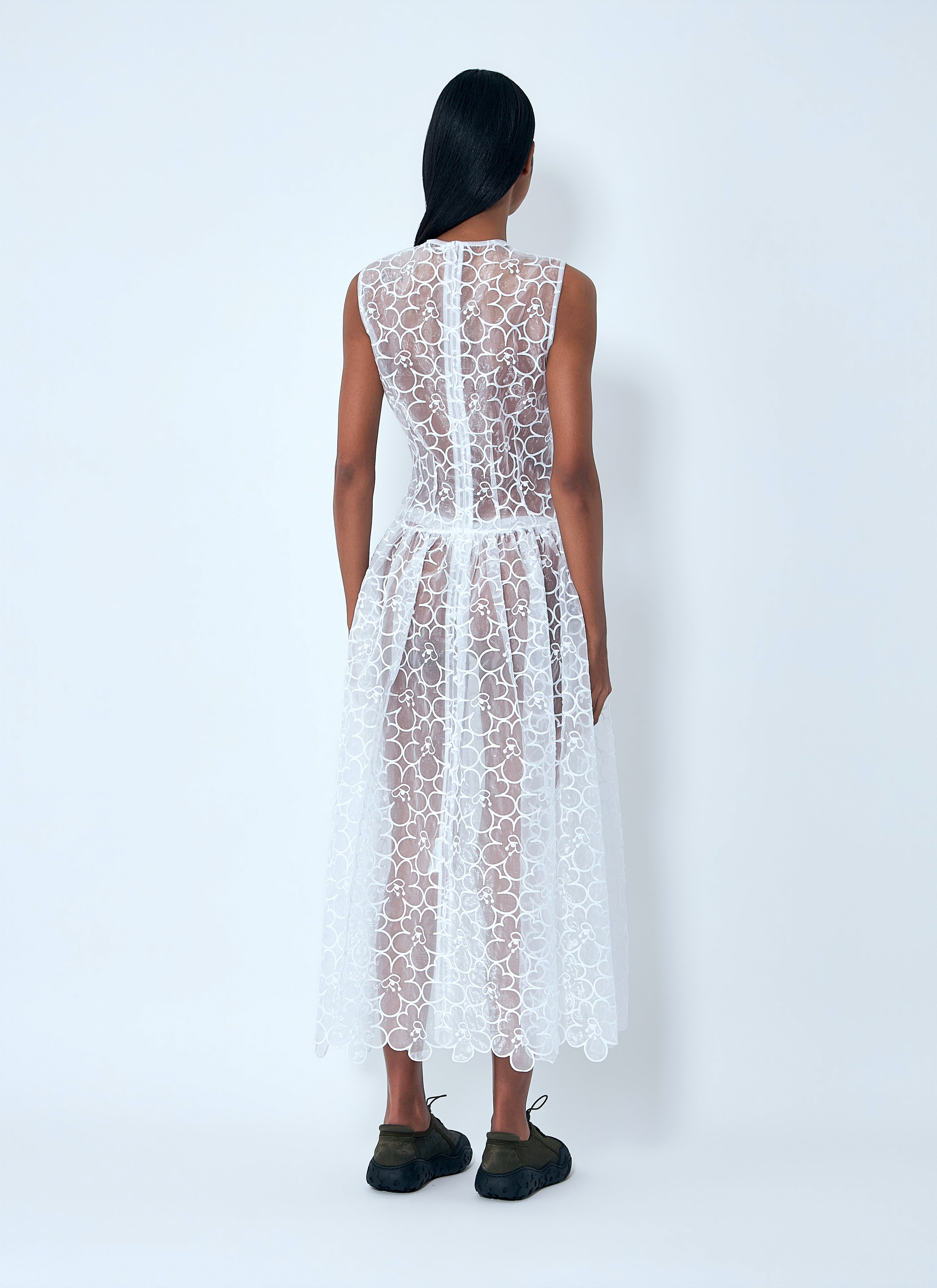 Sleeveless Lace Midi Dress