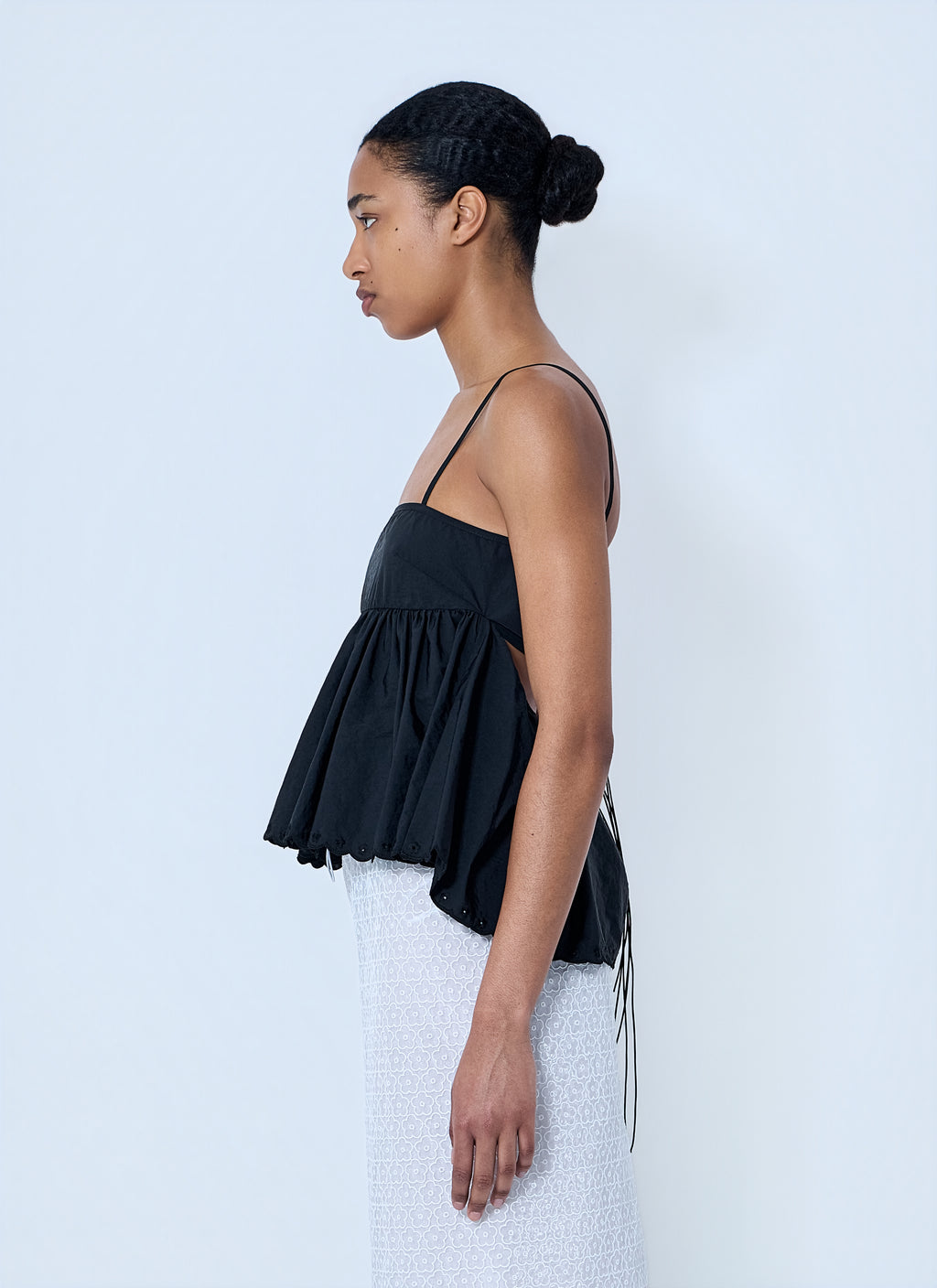 CBselena Embroidered Taffeta Top