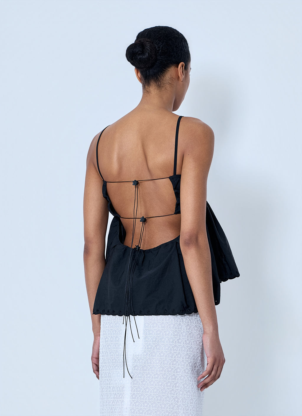 CBselena Embroidered Taffeta Top