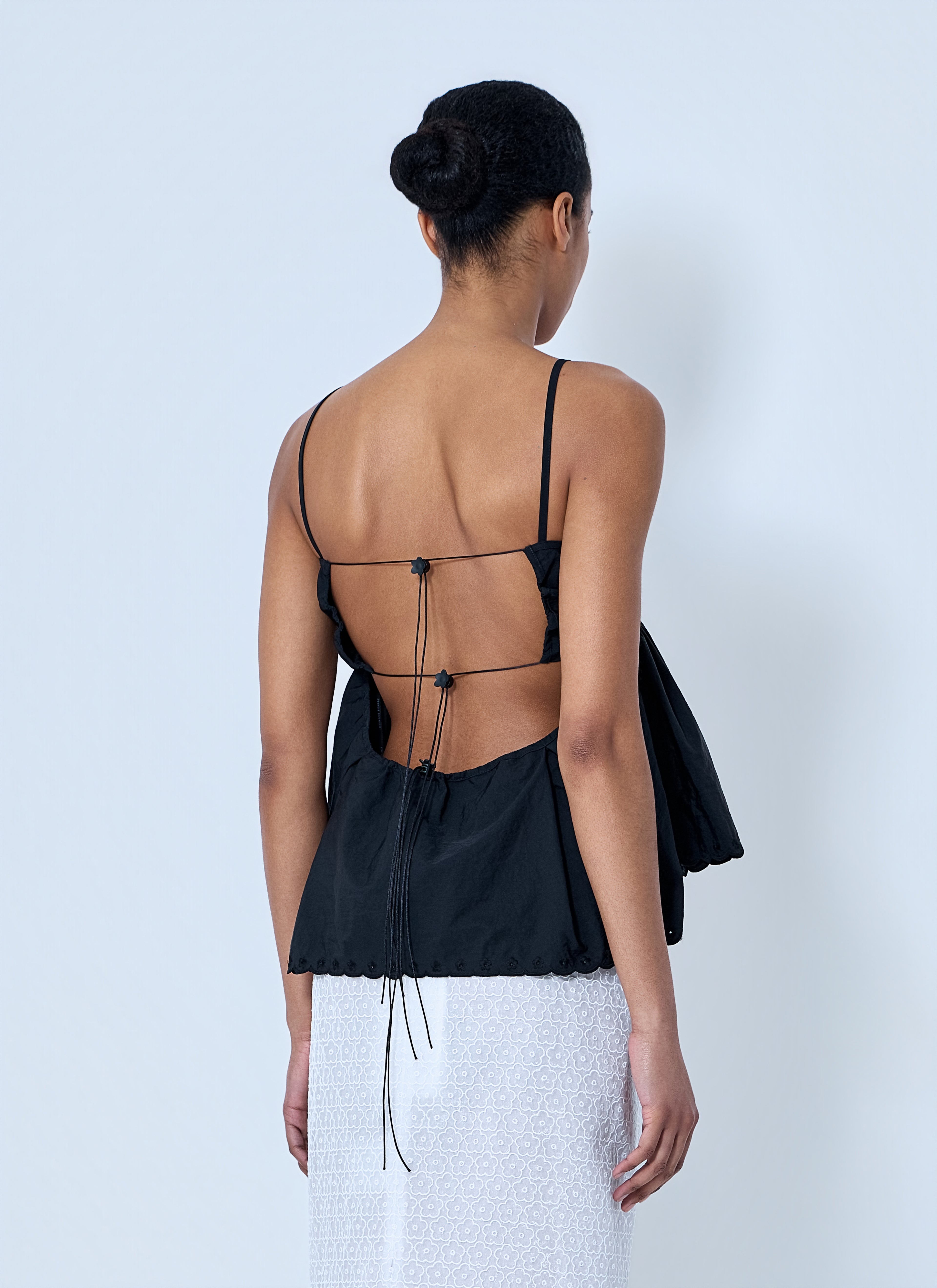 CBselena Embroidered Taffeta Top
