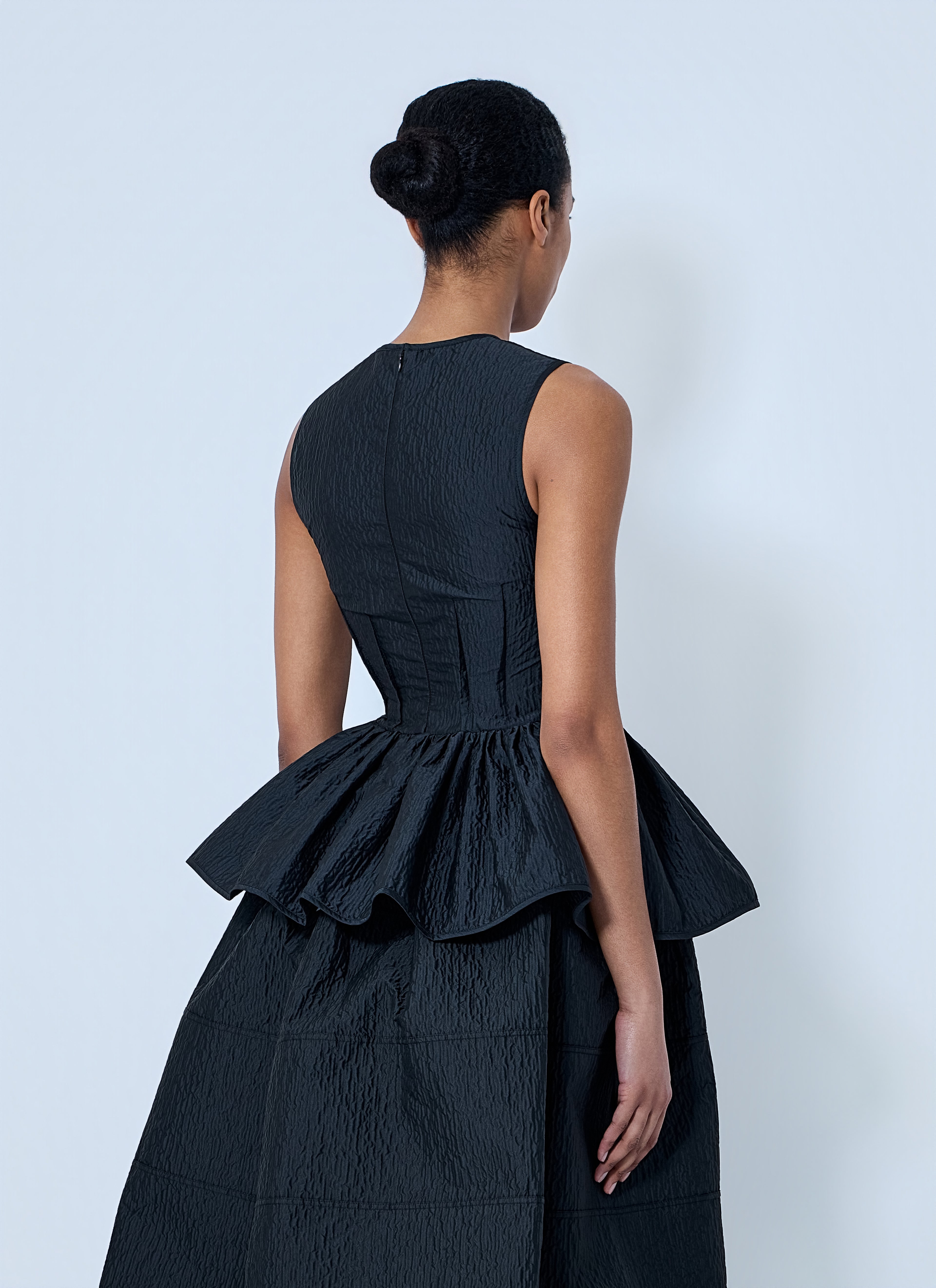 CBdaimi Stria Matelassé Peplum Top