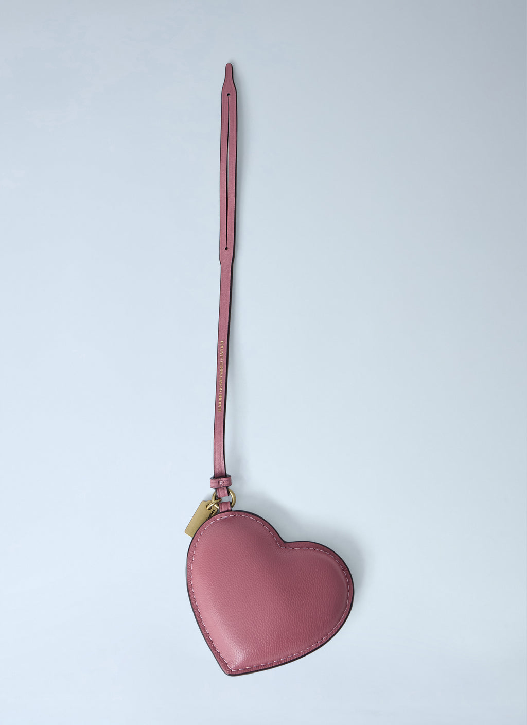 Heart-Shaped Leather Bag Charm