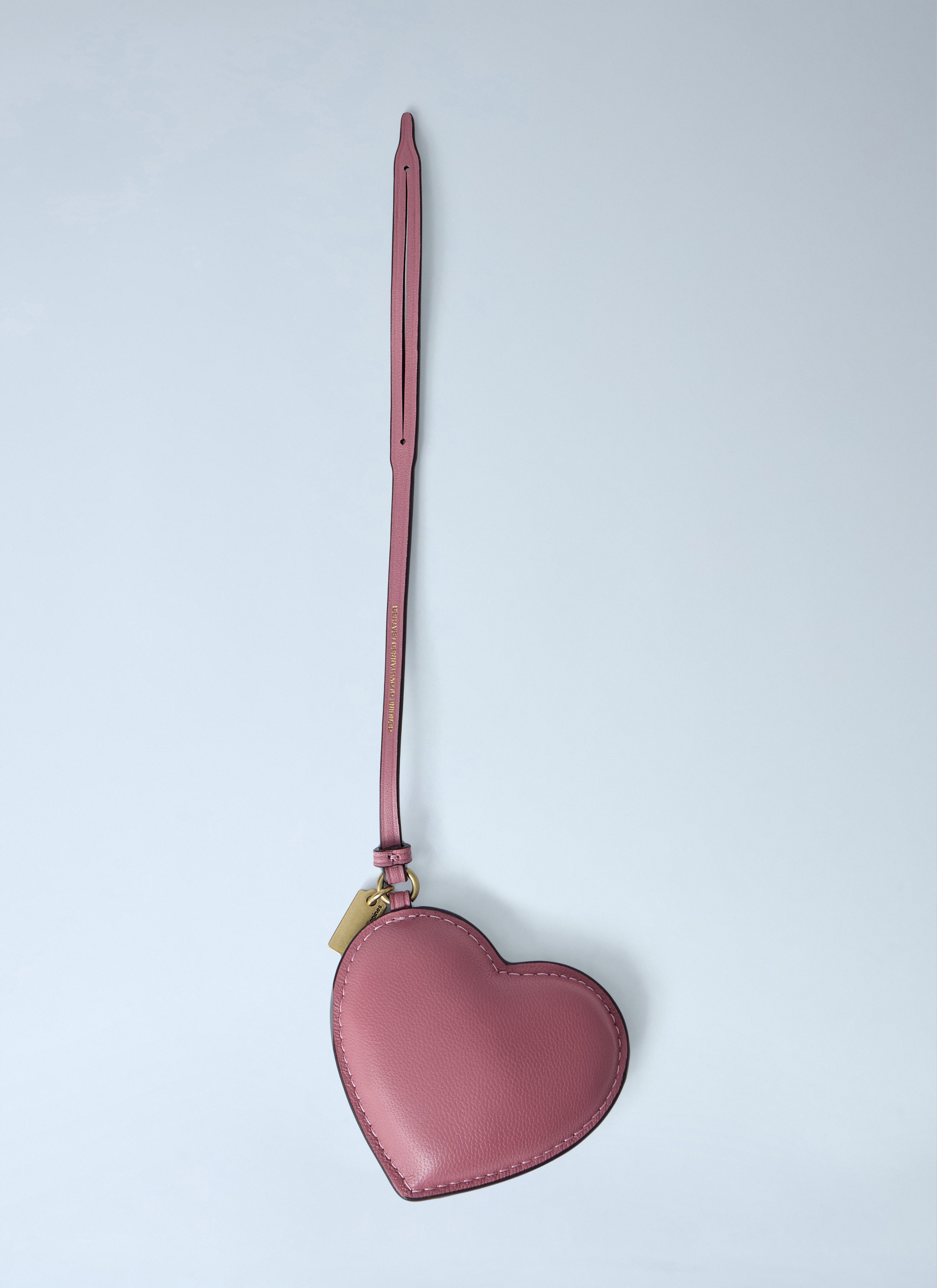 Heart-Shaped Leather Bag Charm