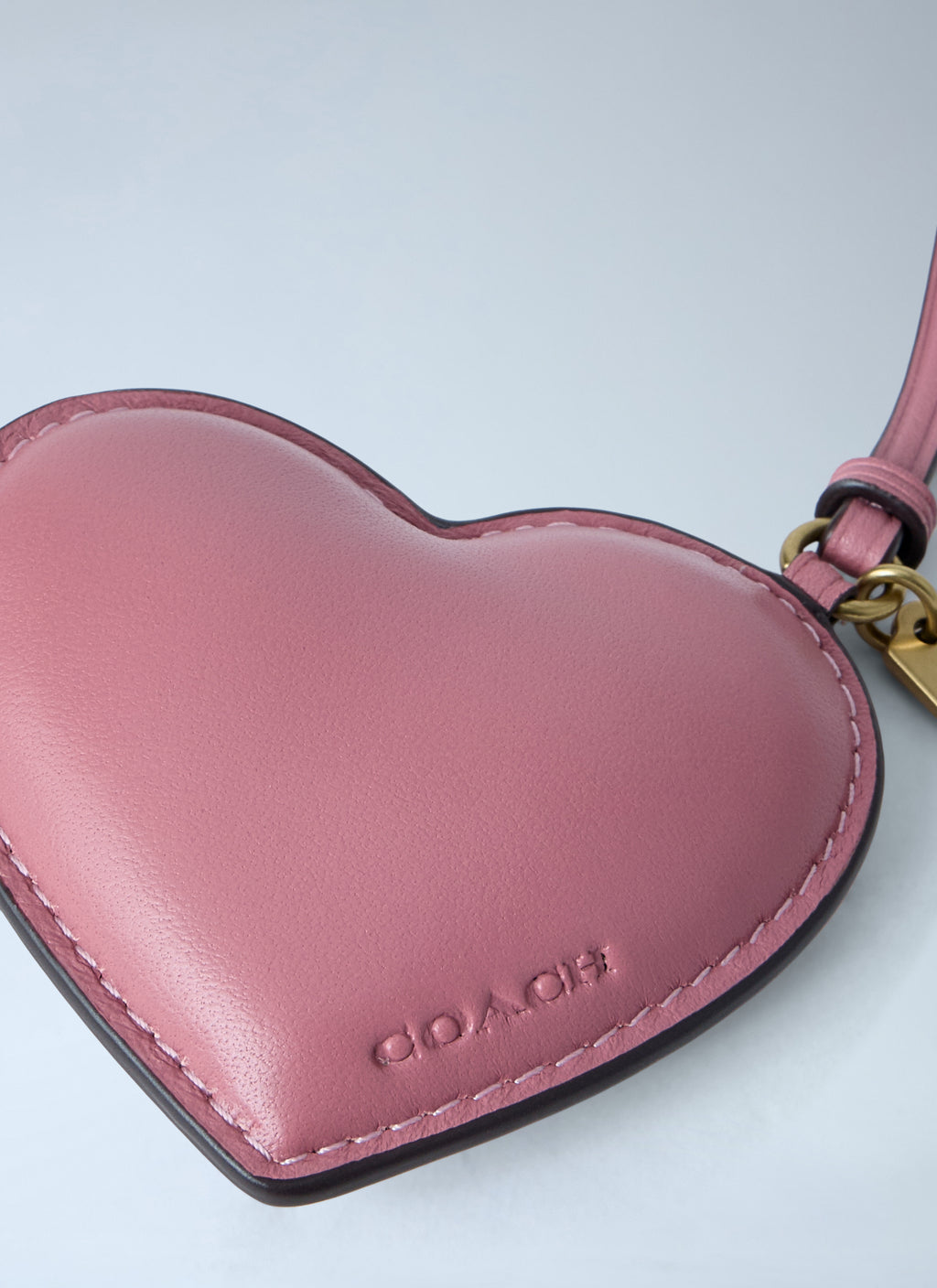 Heart-Shaped Leather Bag Charm