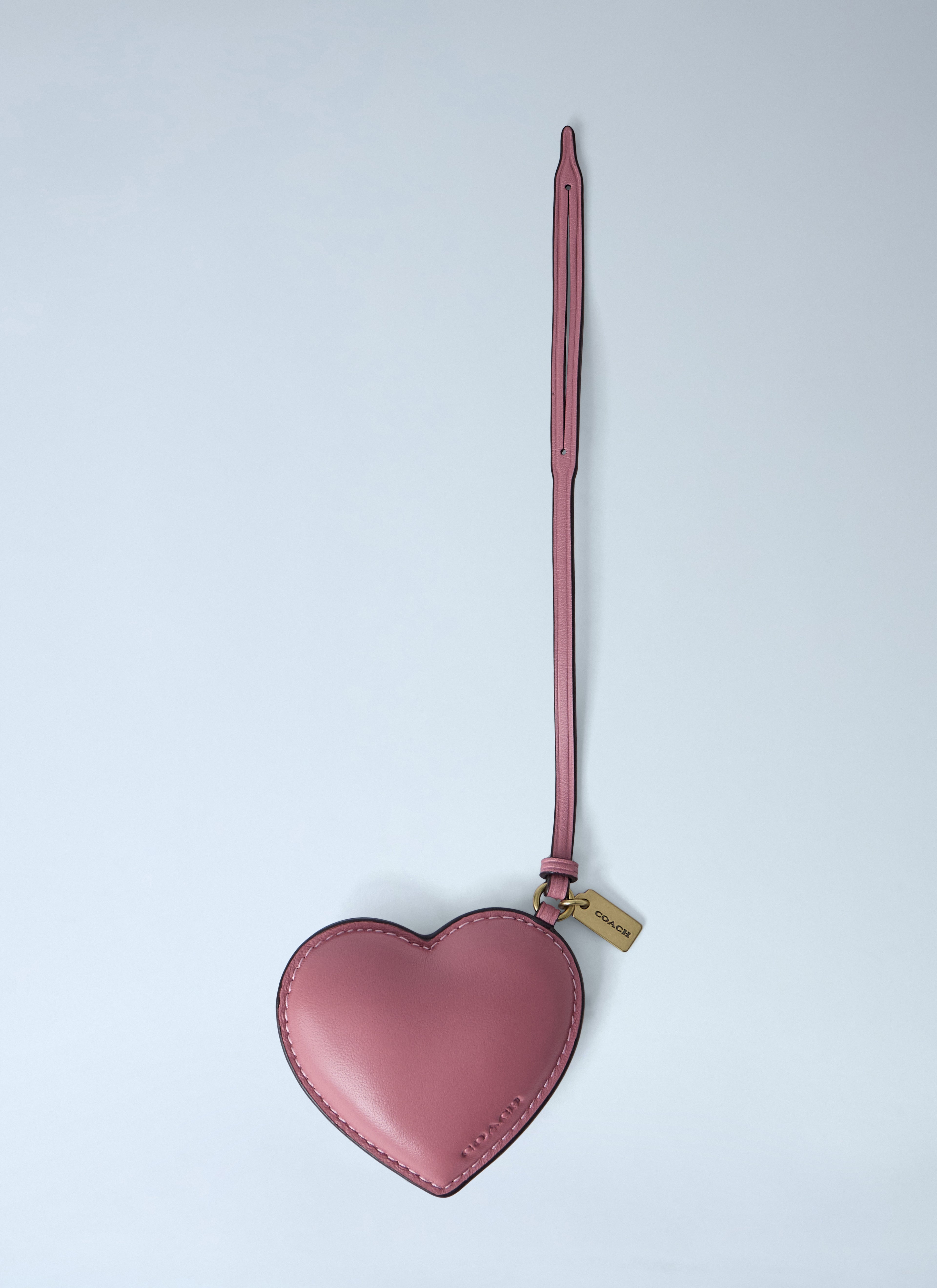 Heart-Shaped Leather Bag Charm