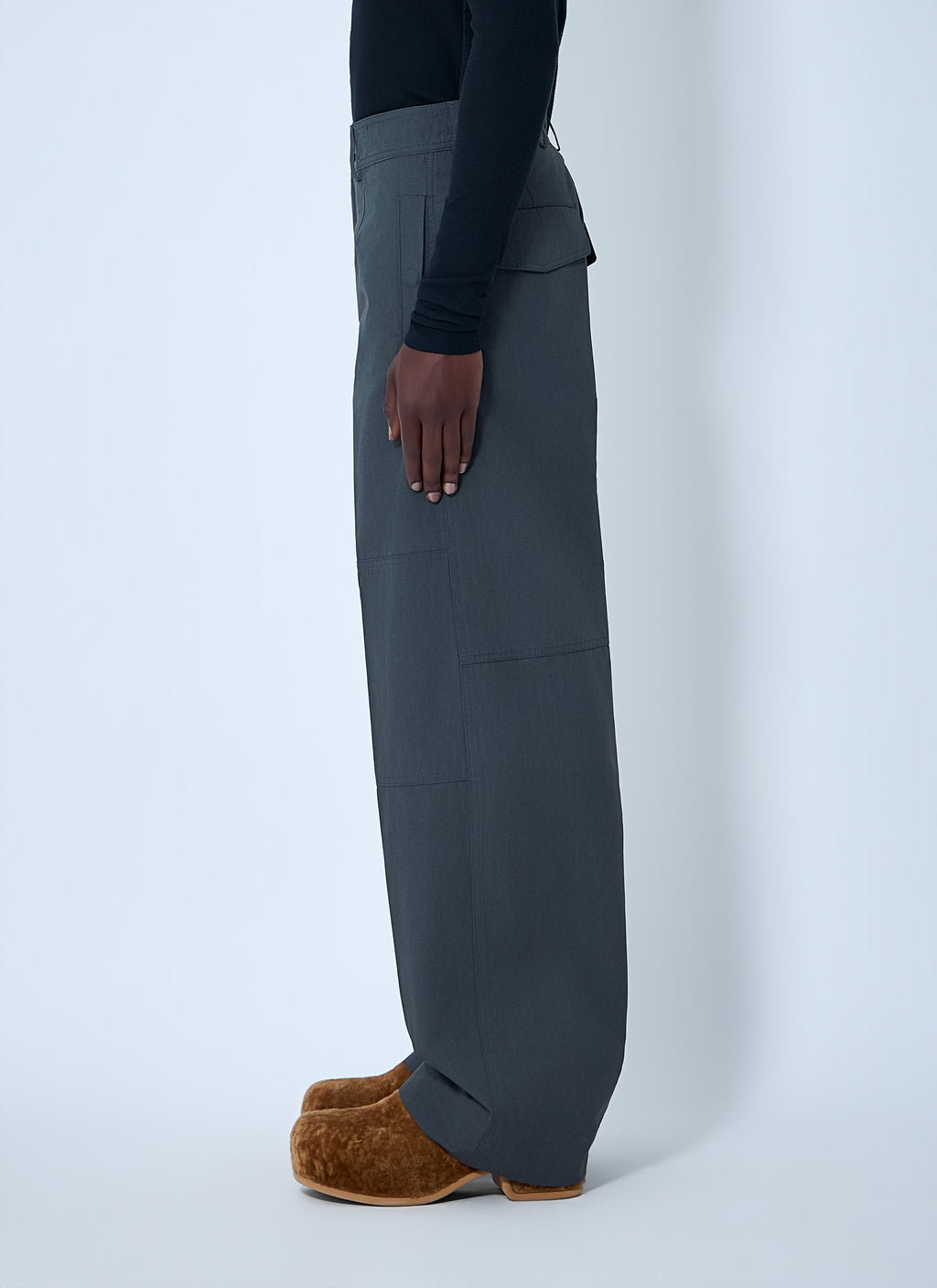 Wide-Leg High-Rise Trousers