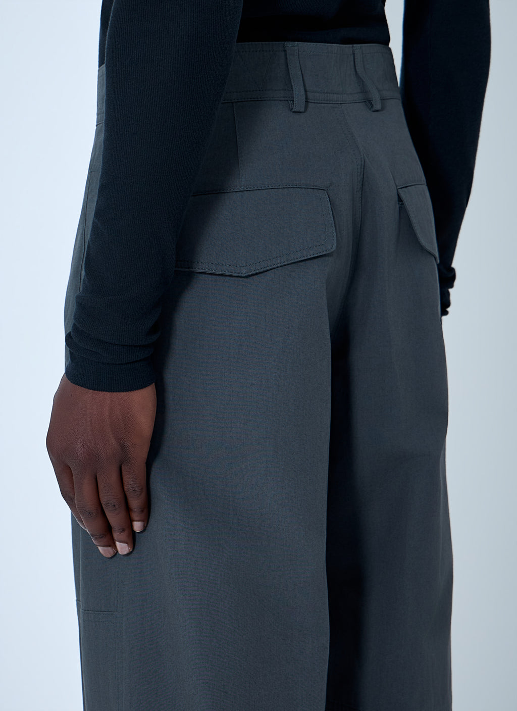 Wide-Leg High-Rise Trousers