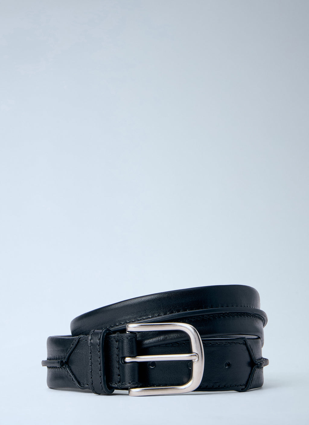 Embossead Seam Leather Belt