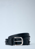 Embossead Seam Leather Belt