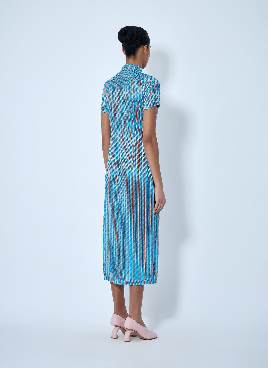 Striped Midi Shirt Dress