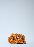 Ruffled Crinkled Leather Clutch Bag