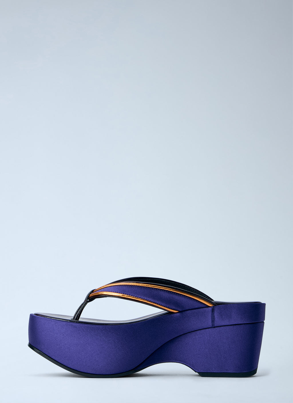 Satin Platform Thong Sandals