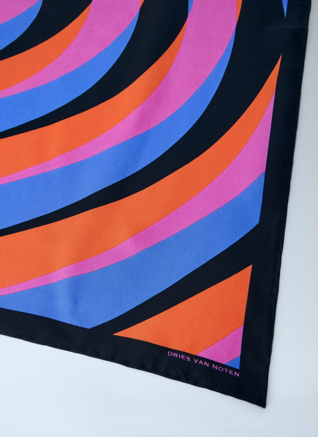 Geometric Patterned Silk Scarf
