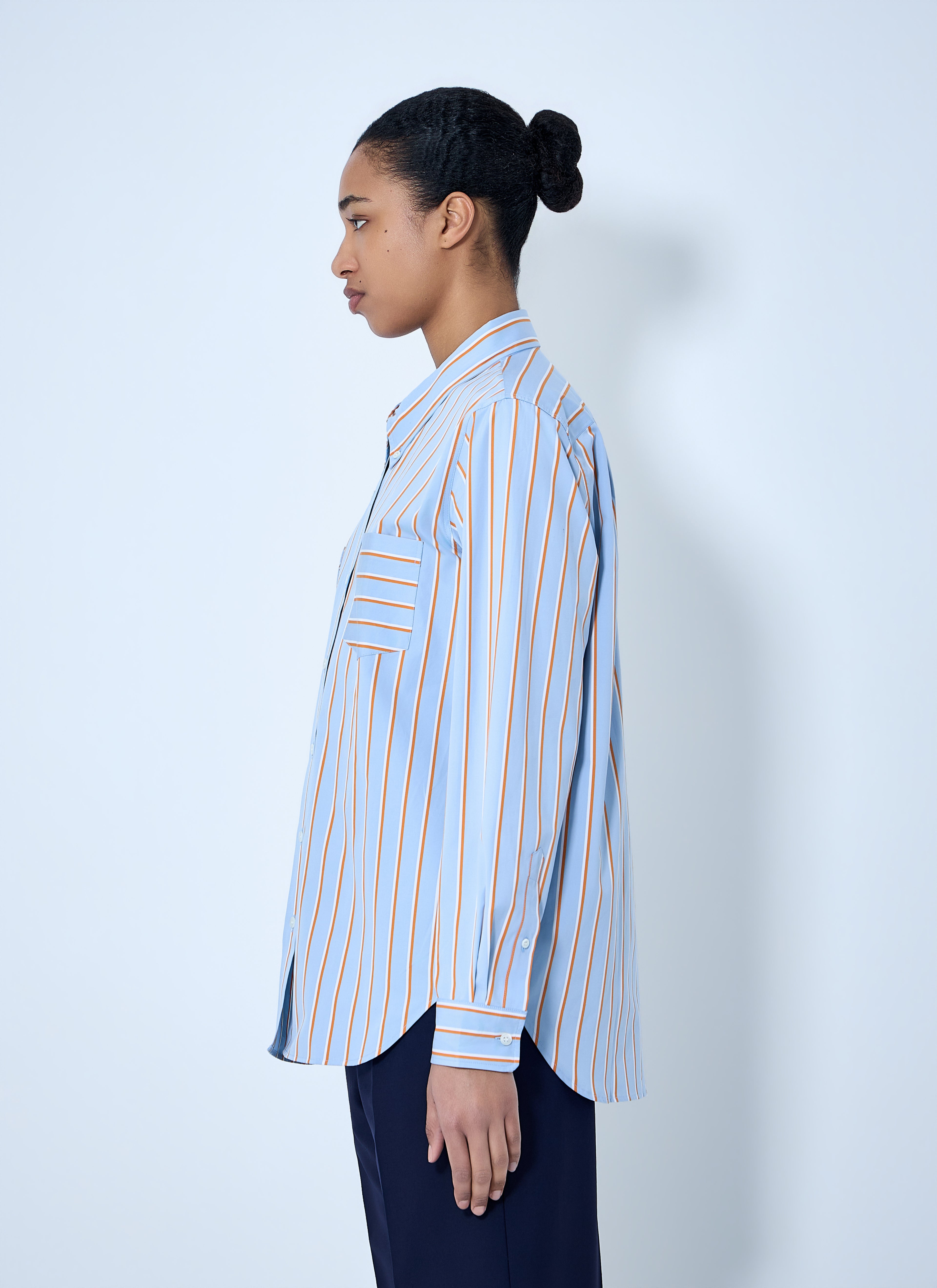 Striped Cotton Poplin Shirt