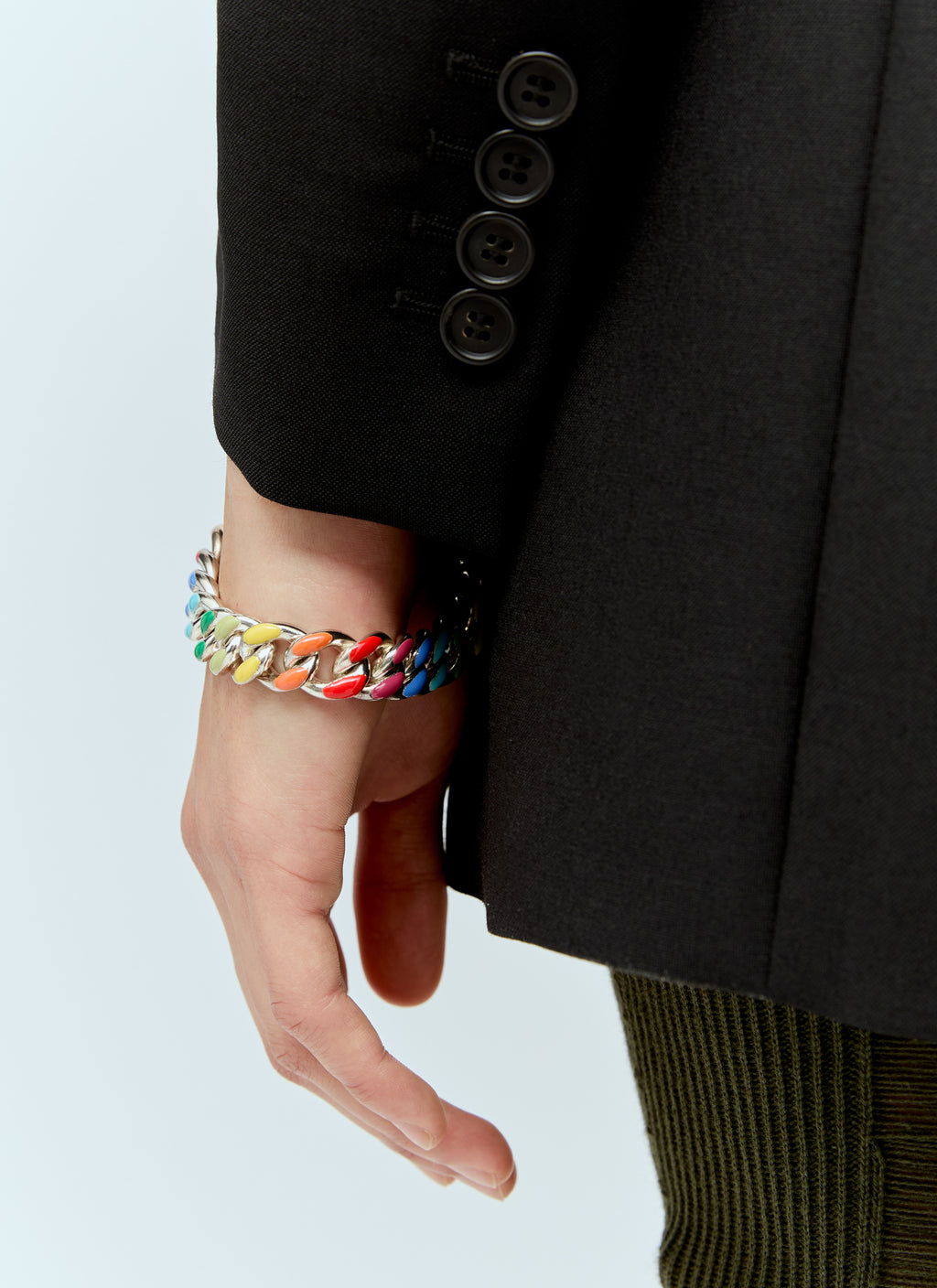 Rainbow Chunky Chain Link Bracelet