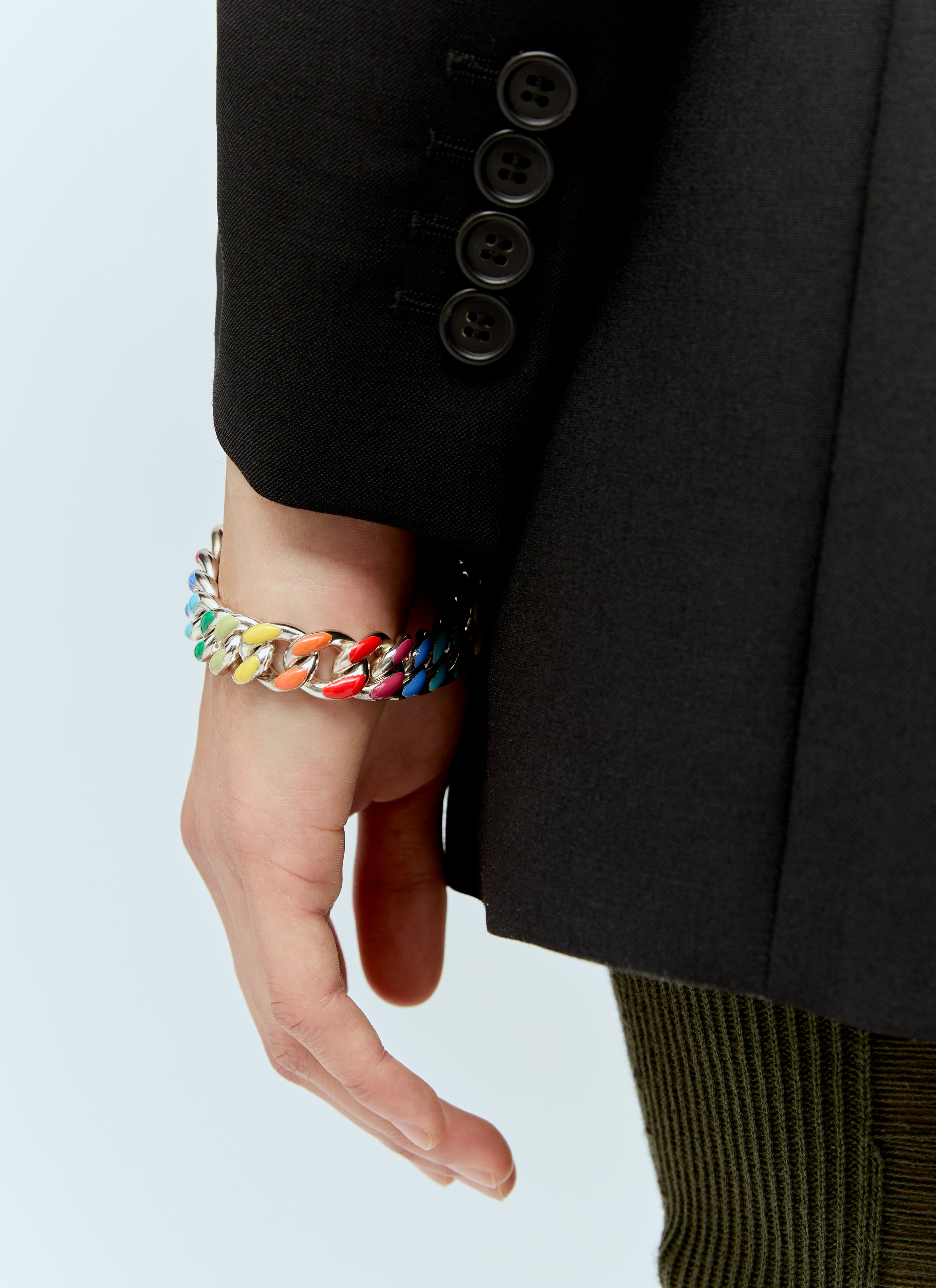 Rainbow Chunky Chain Link Bracelet