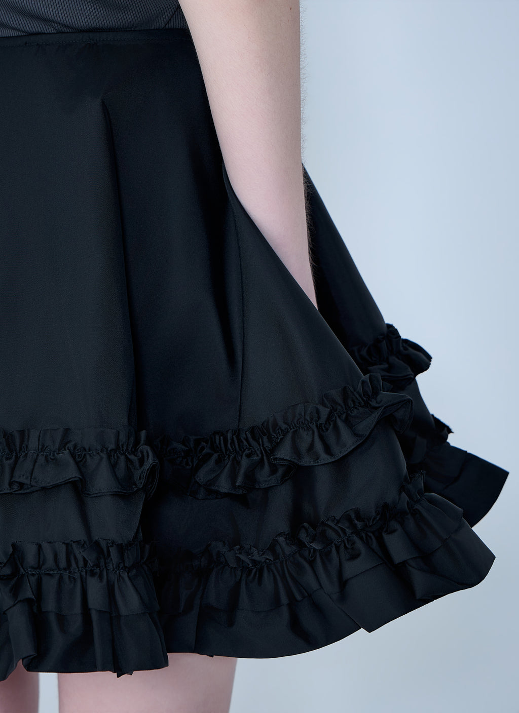 Duchesse Nylon Mini Frill Circle Skirt