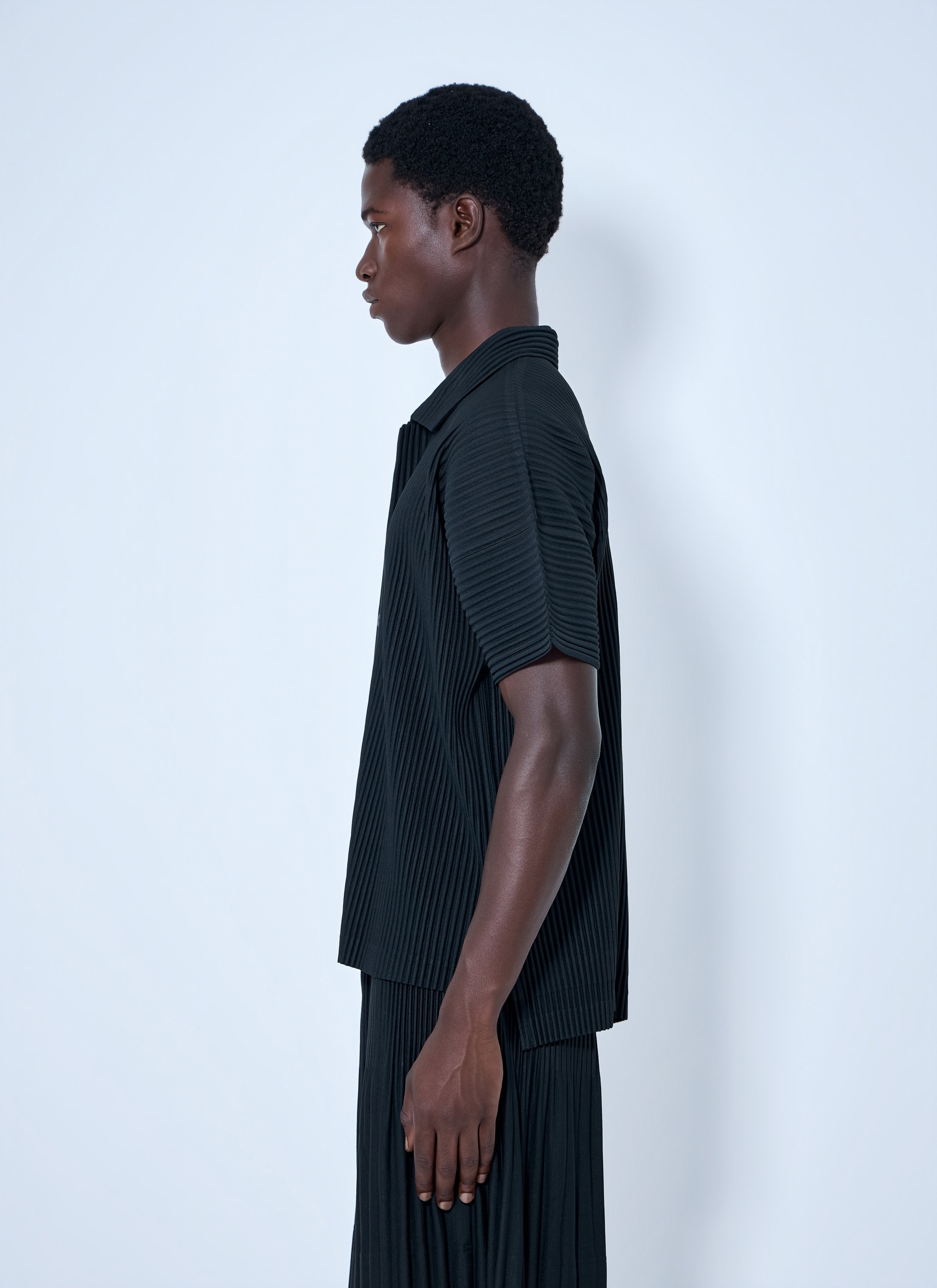 Pleat Short Sleeve Shirt