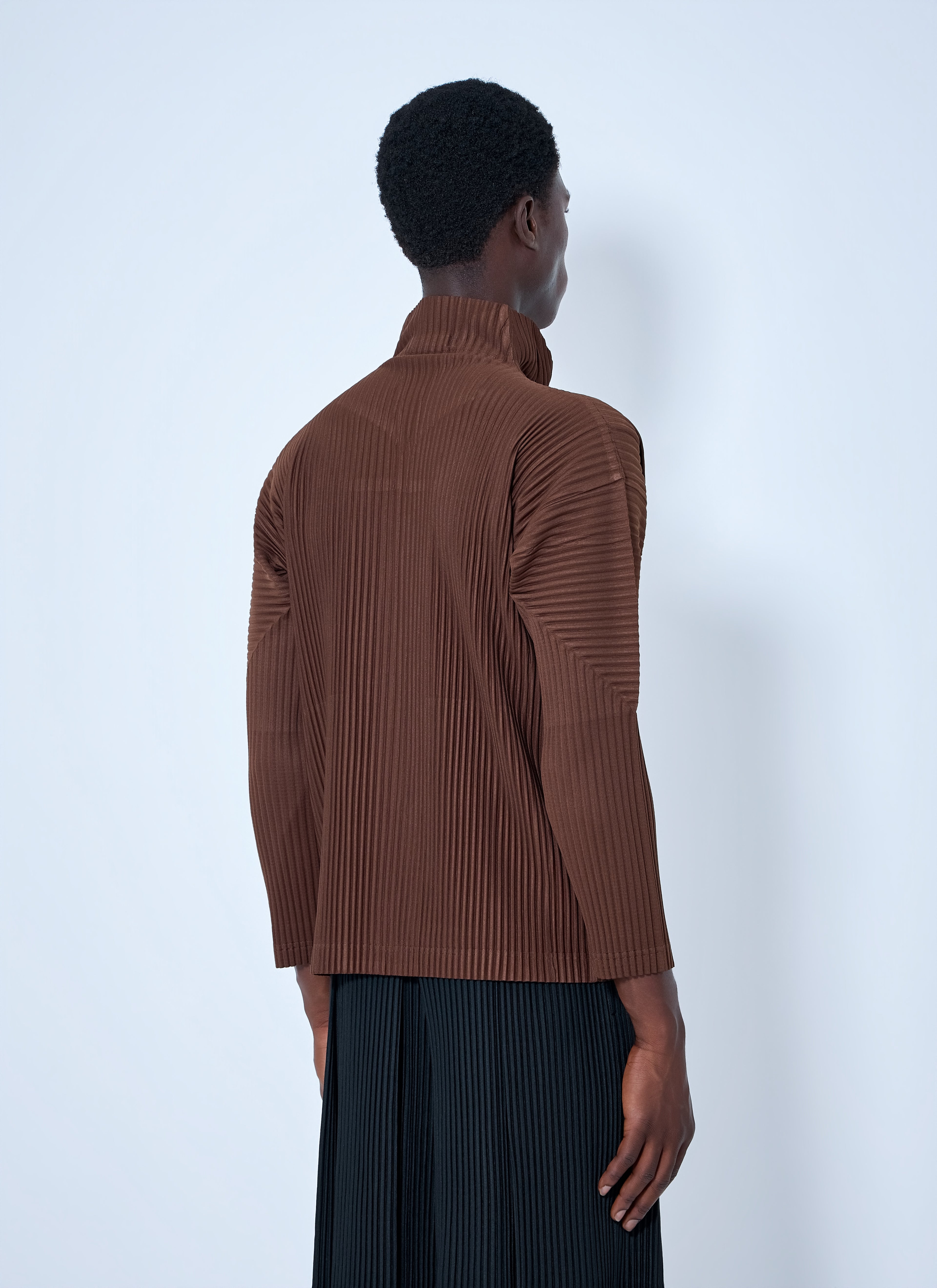 Pleated Zip-Up Jacket