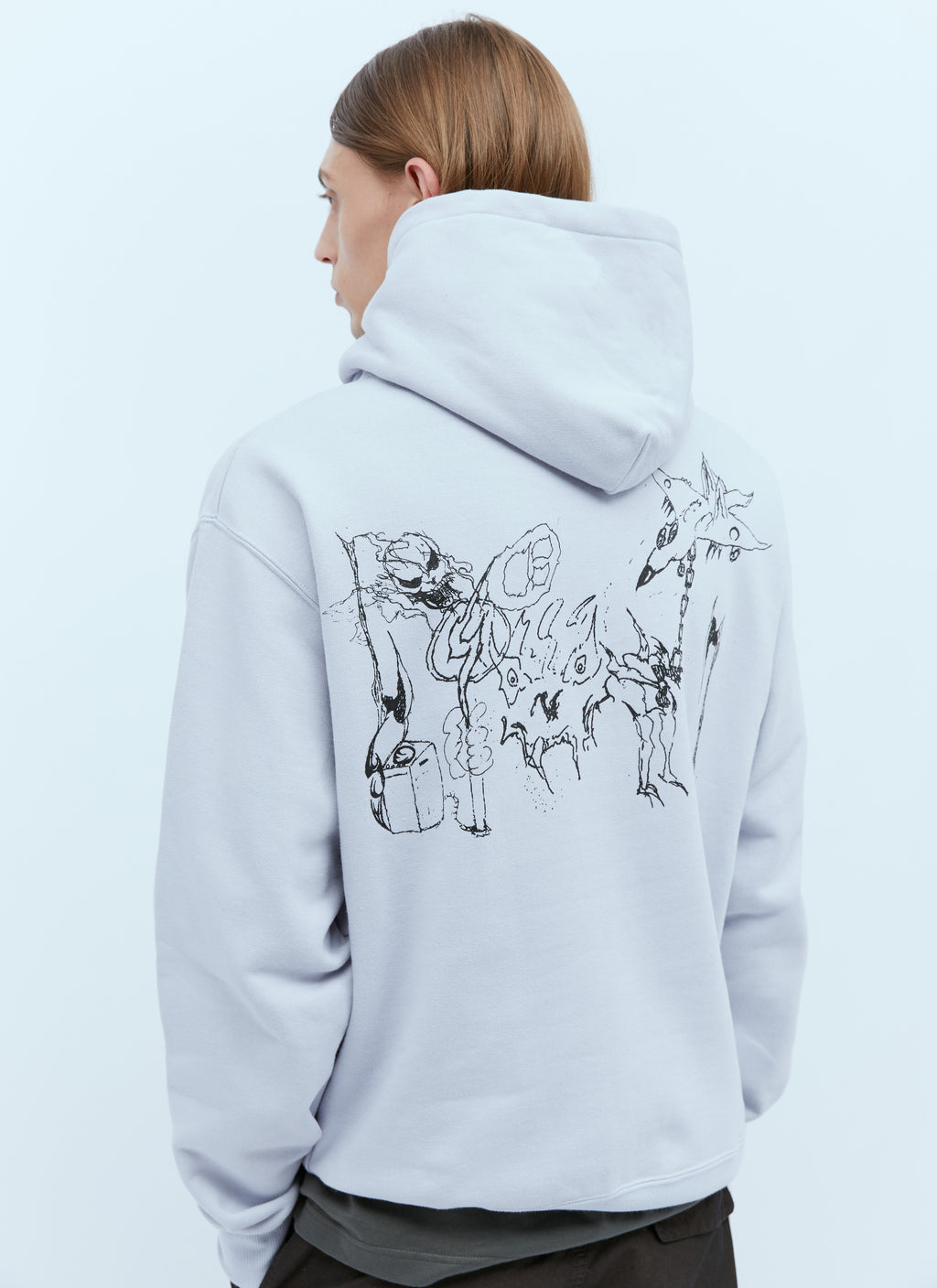 Cross Logo Print Hooded Sweatshirt