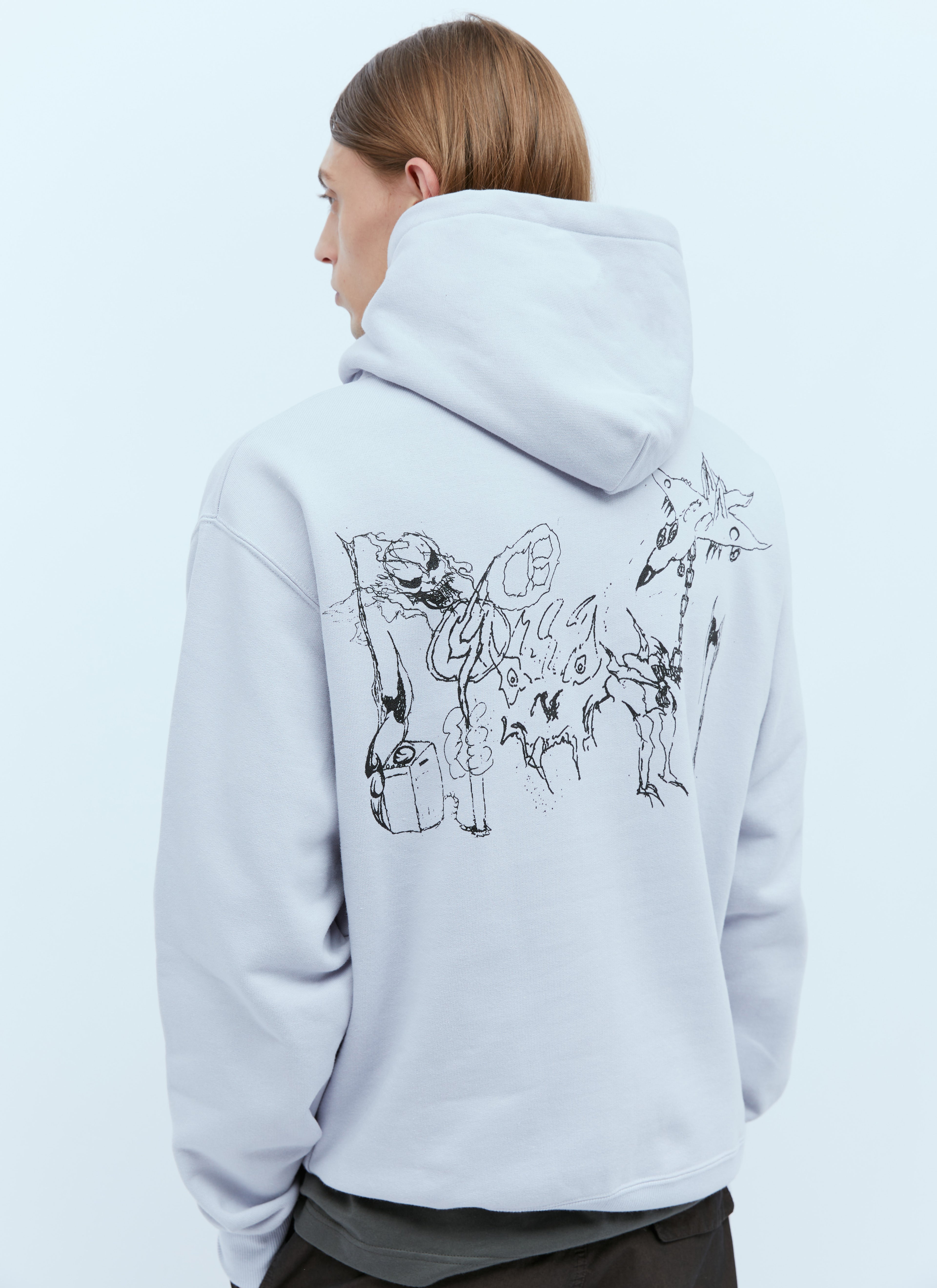 Cross Logo Print Hooded Sweatshirt