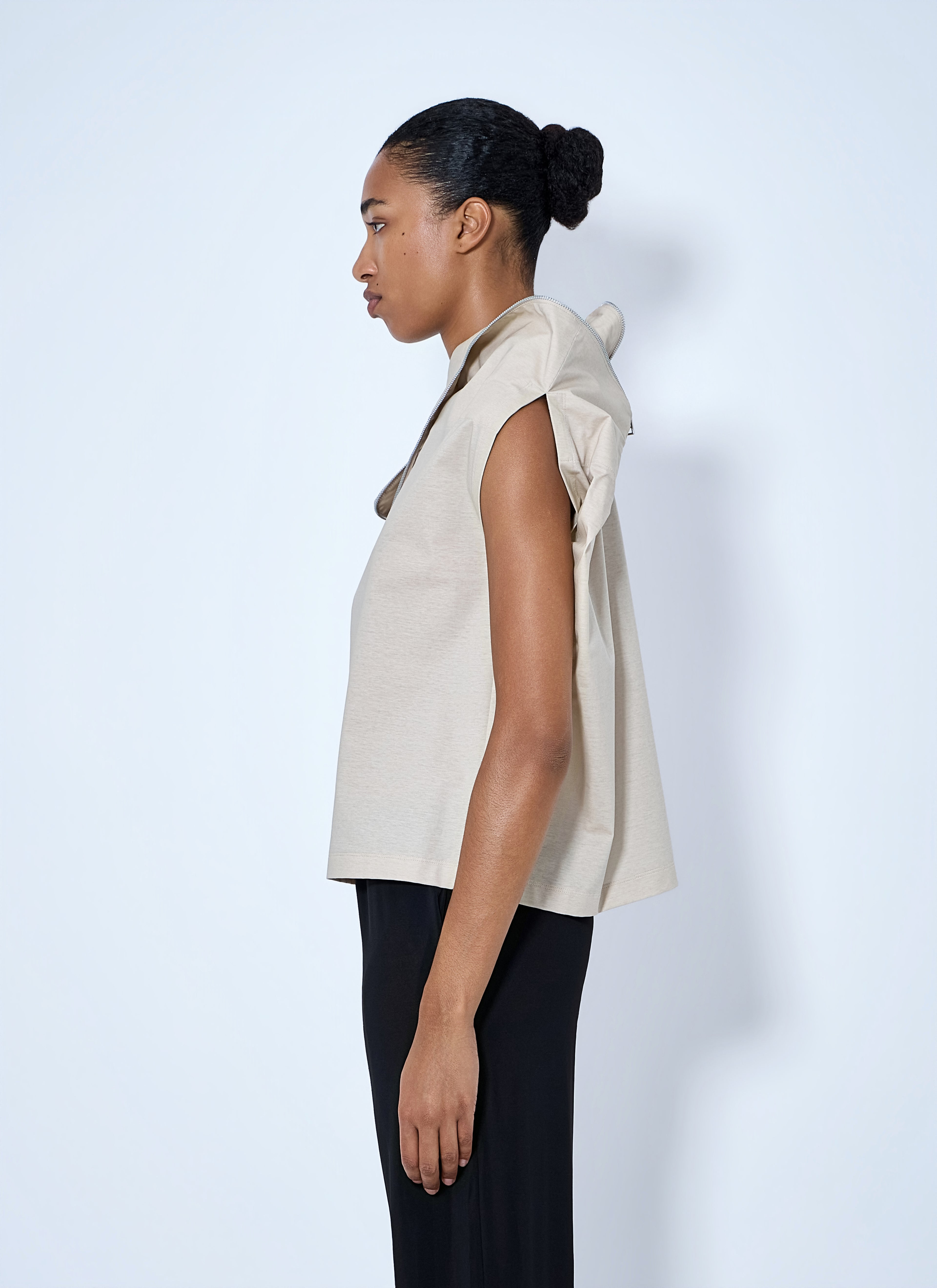 Asymmetric Zip Detail Top