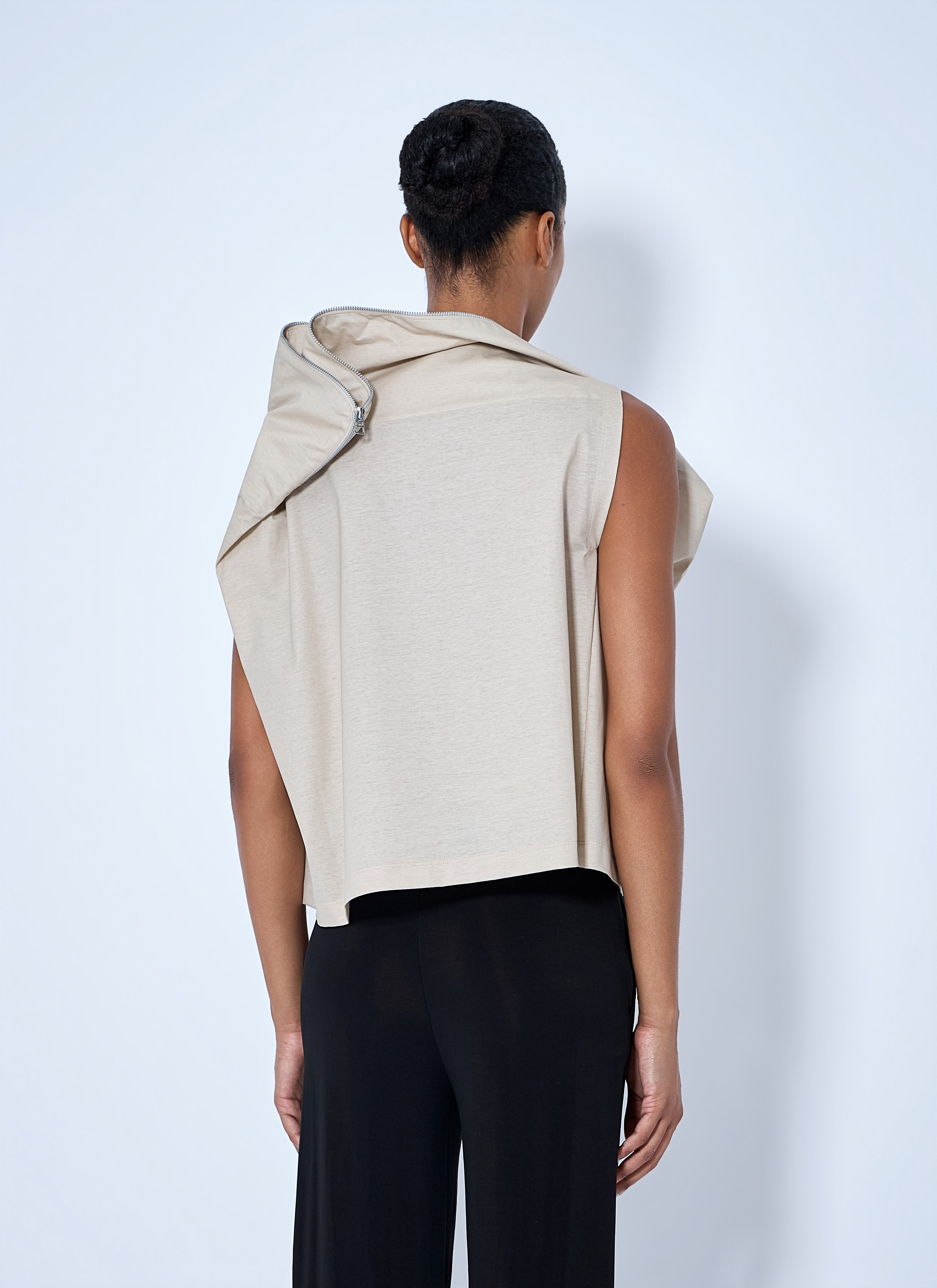 Asymmetric Zip Detail Top