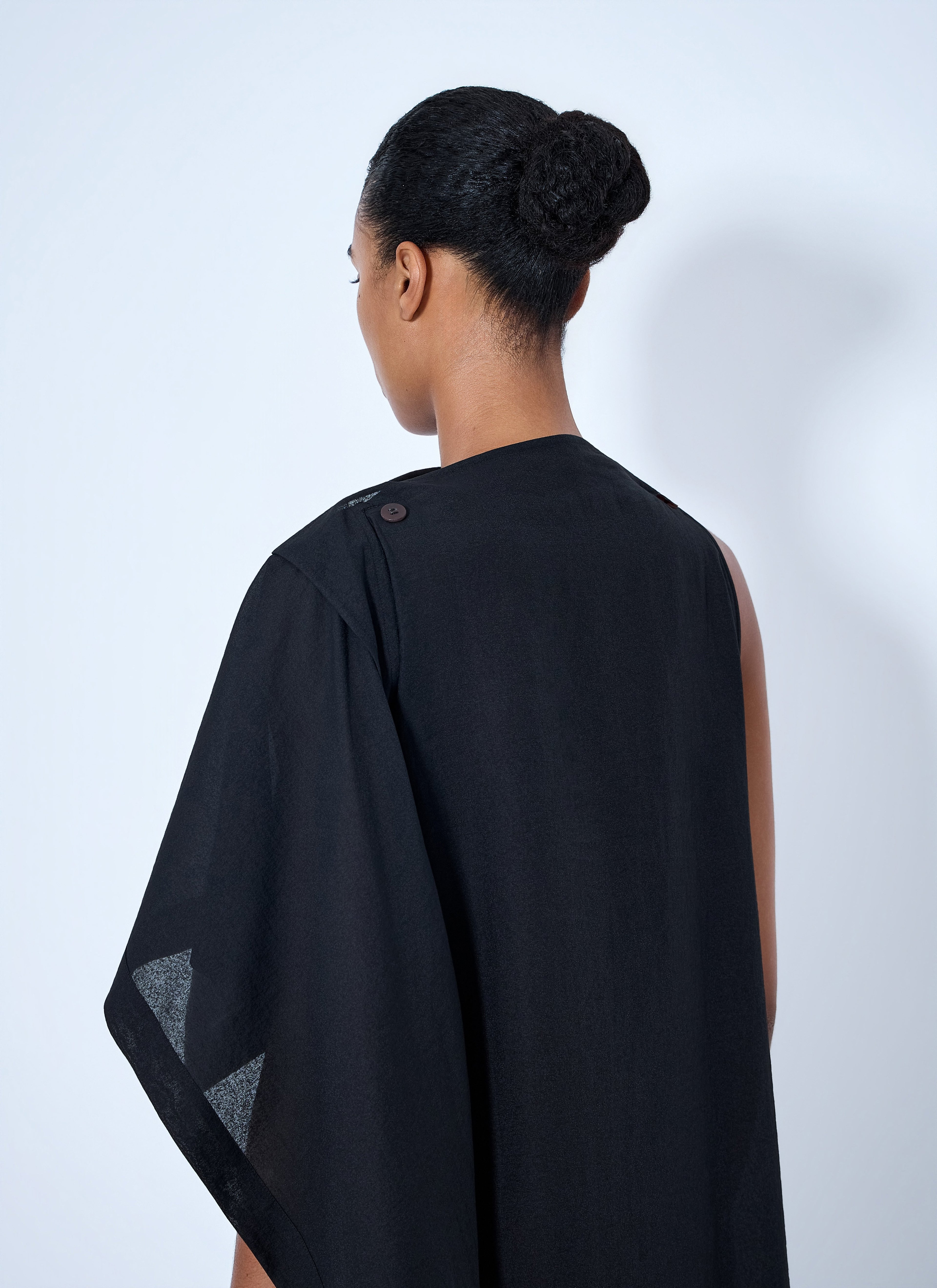 All Squares Asymmetric Draped Midi Dress