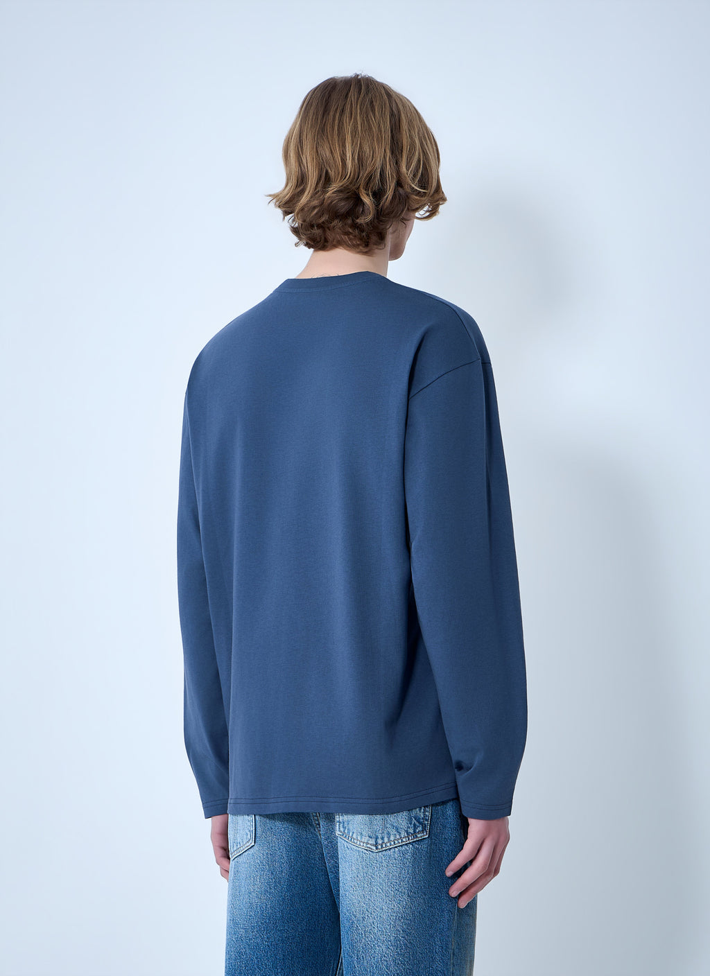 Ribbed Crewneck Long Sleeve Top