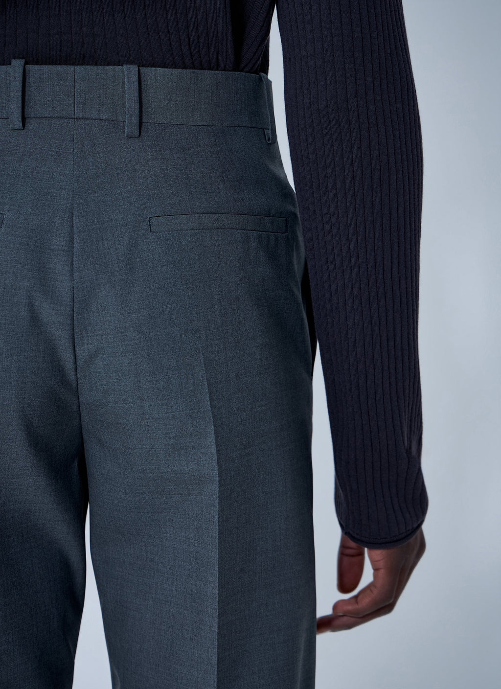 Tailored Wool-Blend Trousers