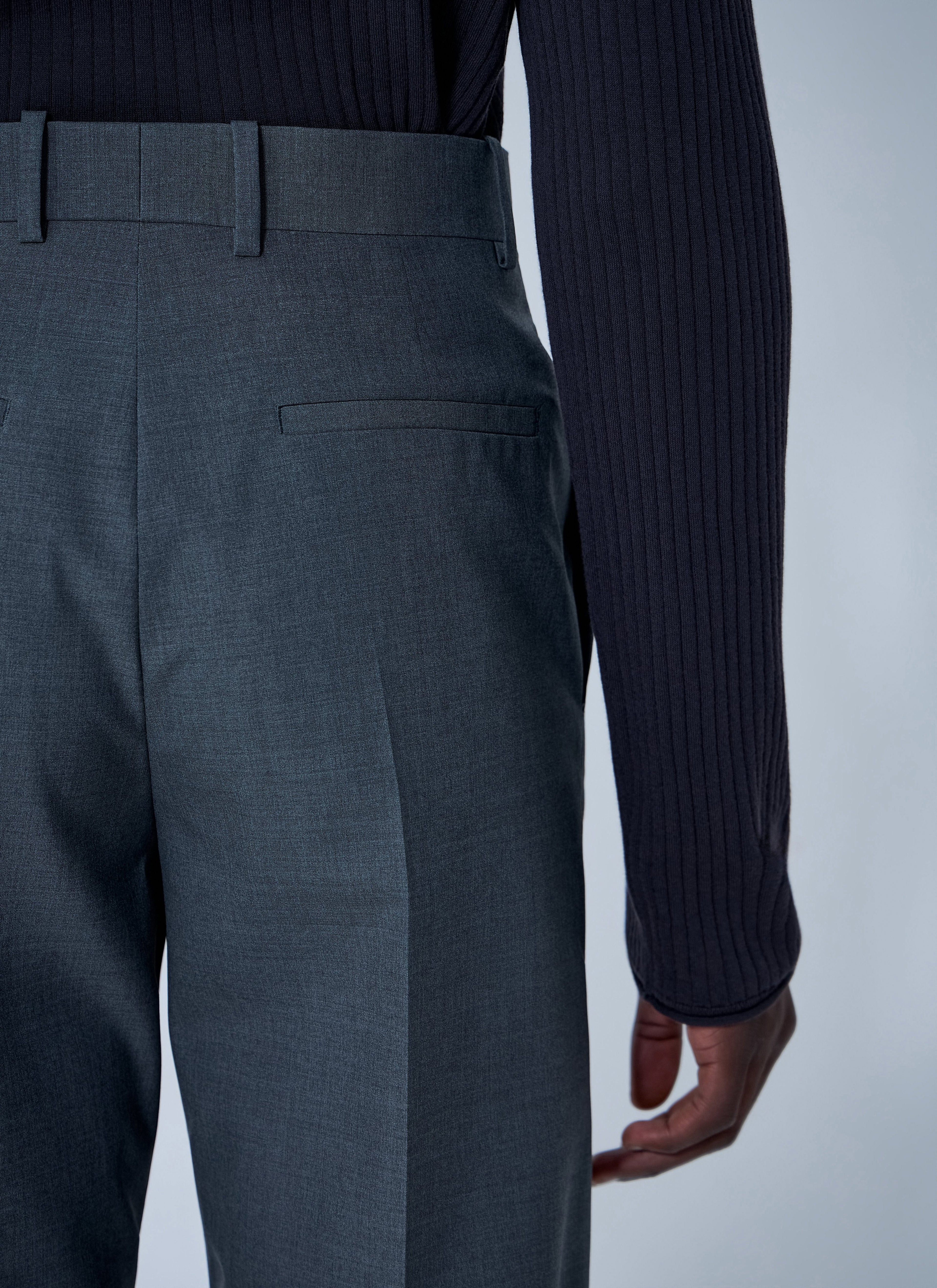Tailored Wool-Blend Trousers