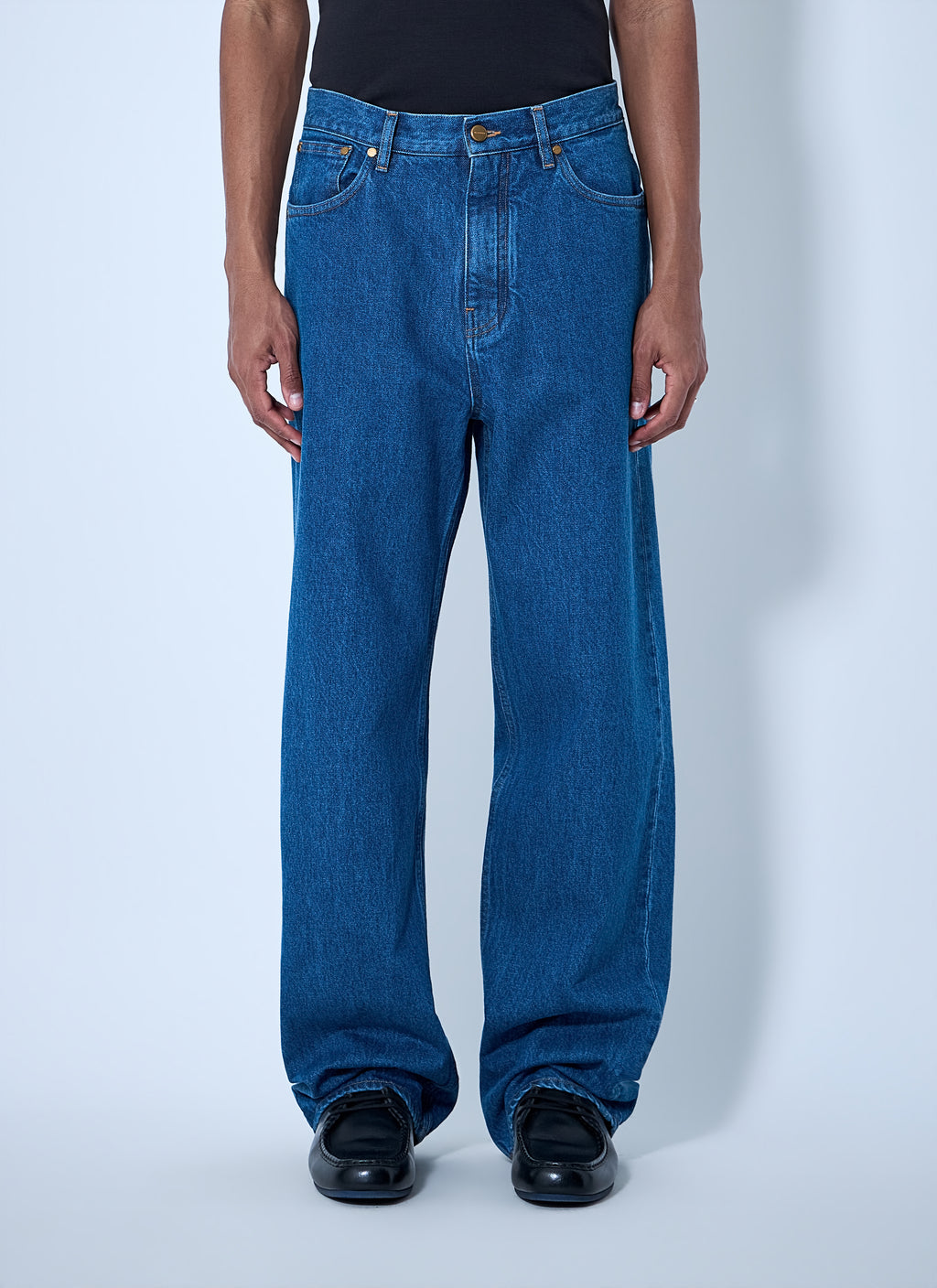 Wide-Leg Denim Jeans