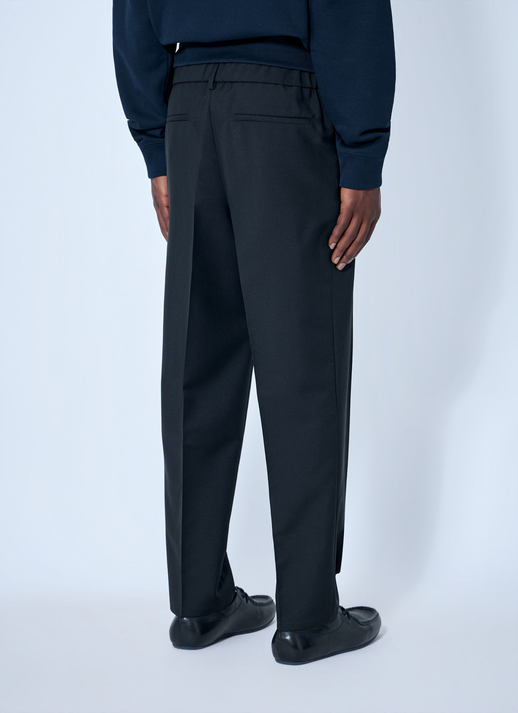 Tapered Cropped-Leg Trousers