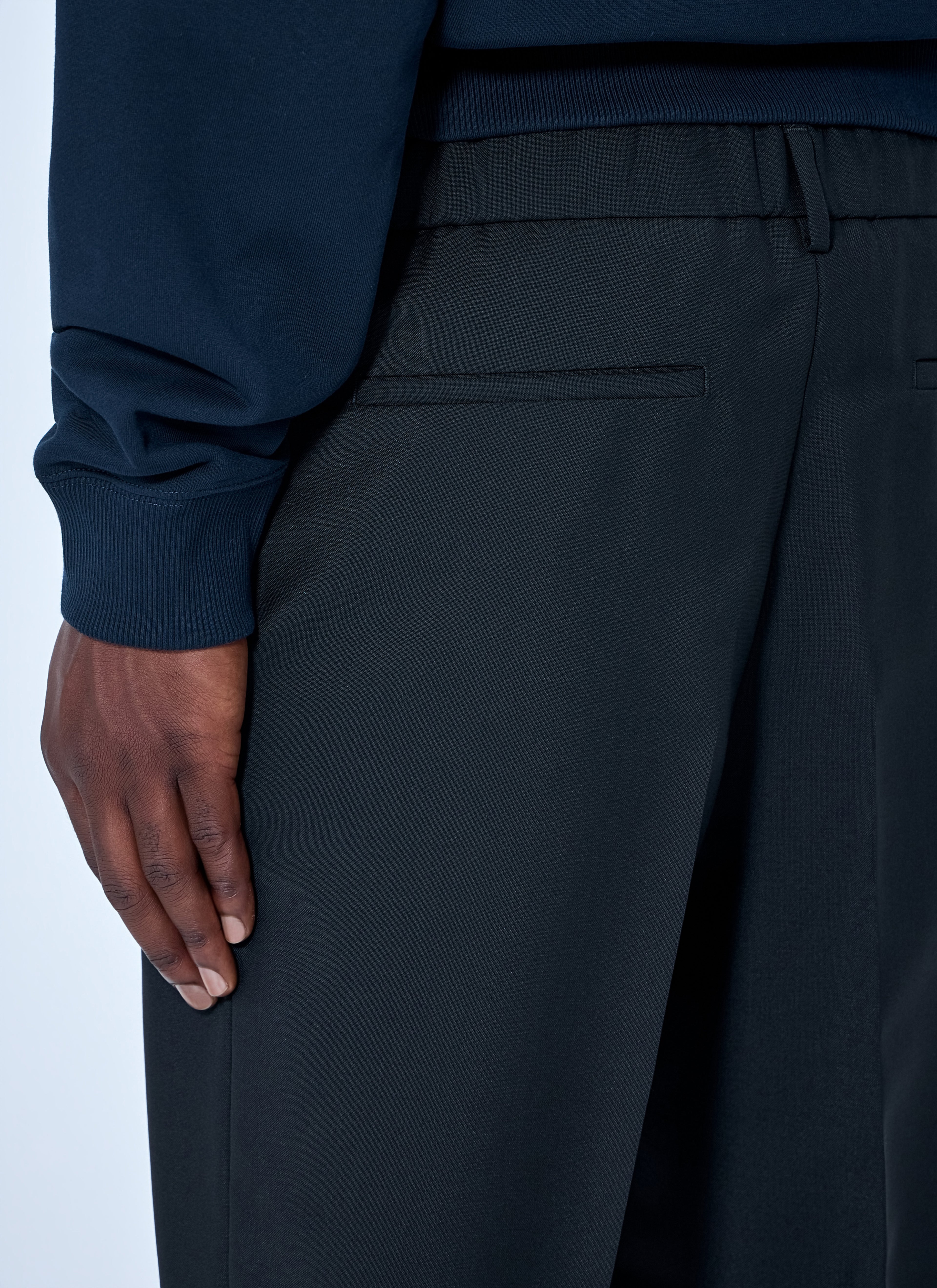 Tapered Cropped-Leg Trousers
