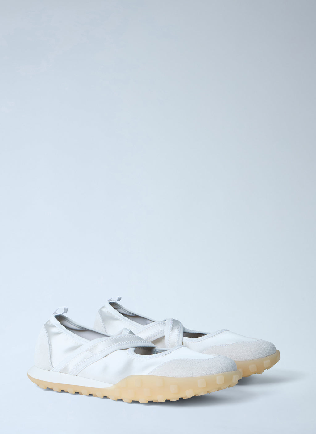 Satin Strap Slip-On Shoes